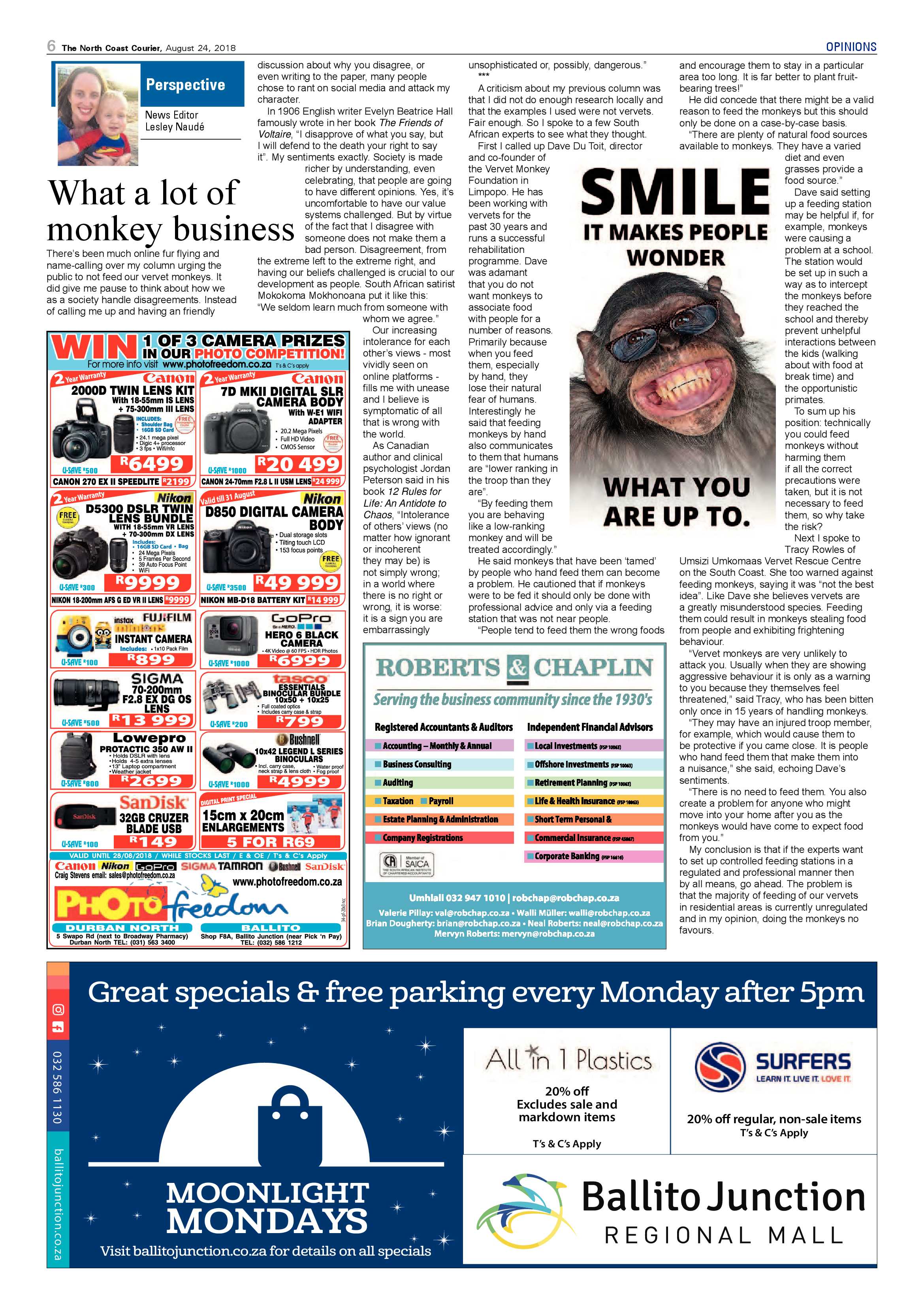 The North Coast Courier – 24 August 2018 page 6
