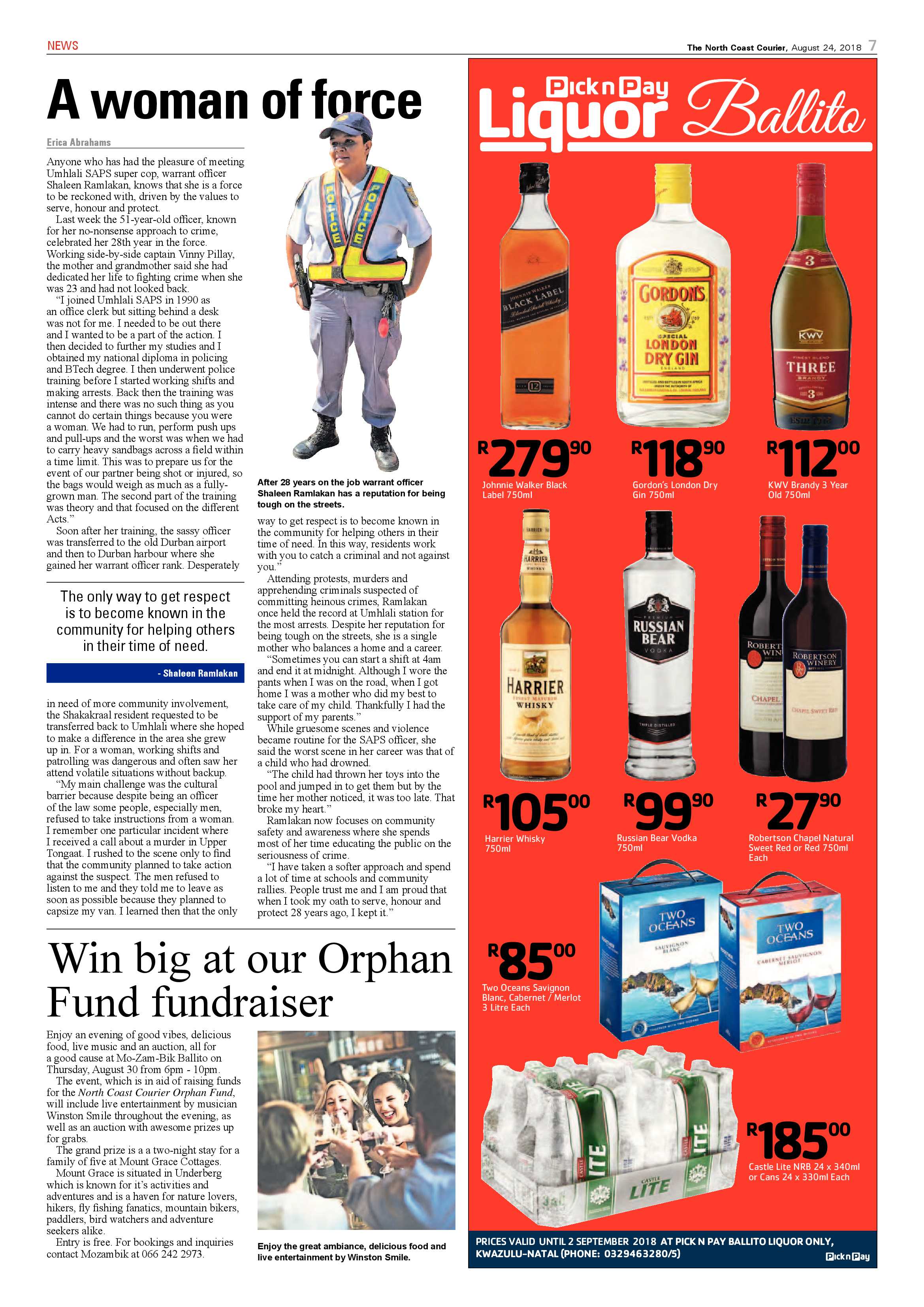 The North Coast Courier – 24 August 2018 page 7