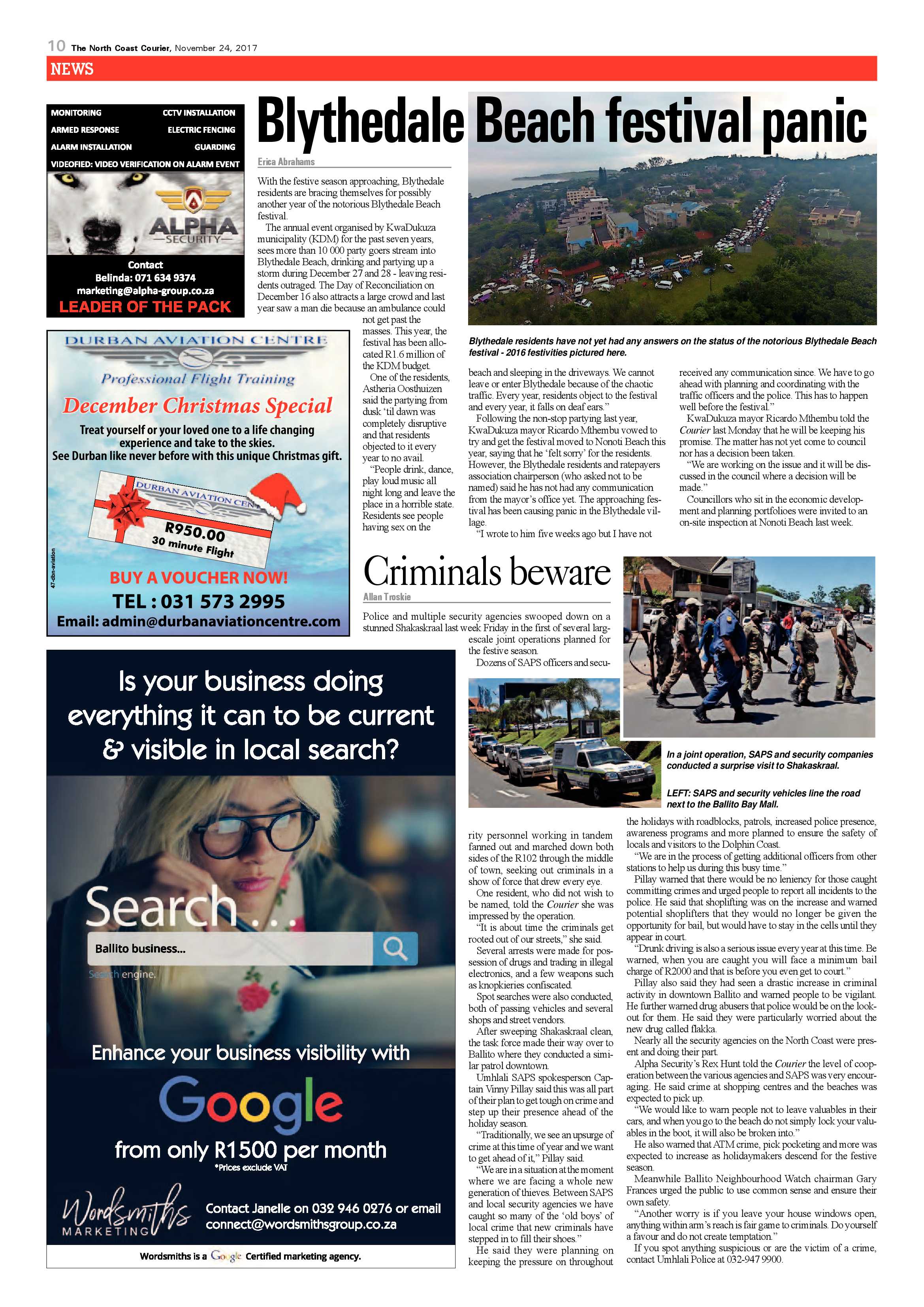 The North Coast Courier – 24 November 2017 page 10