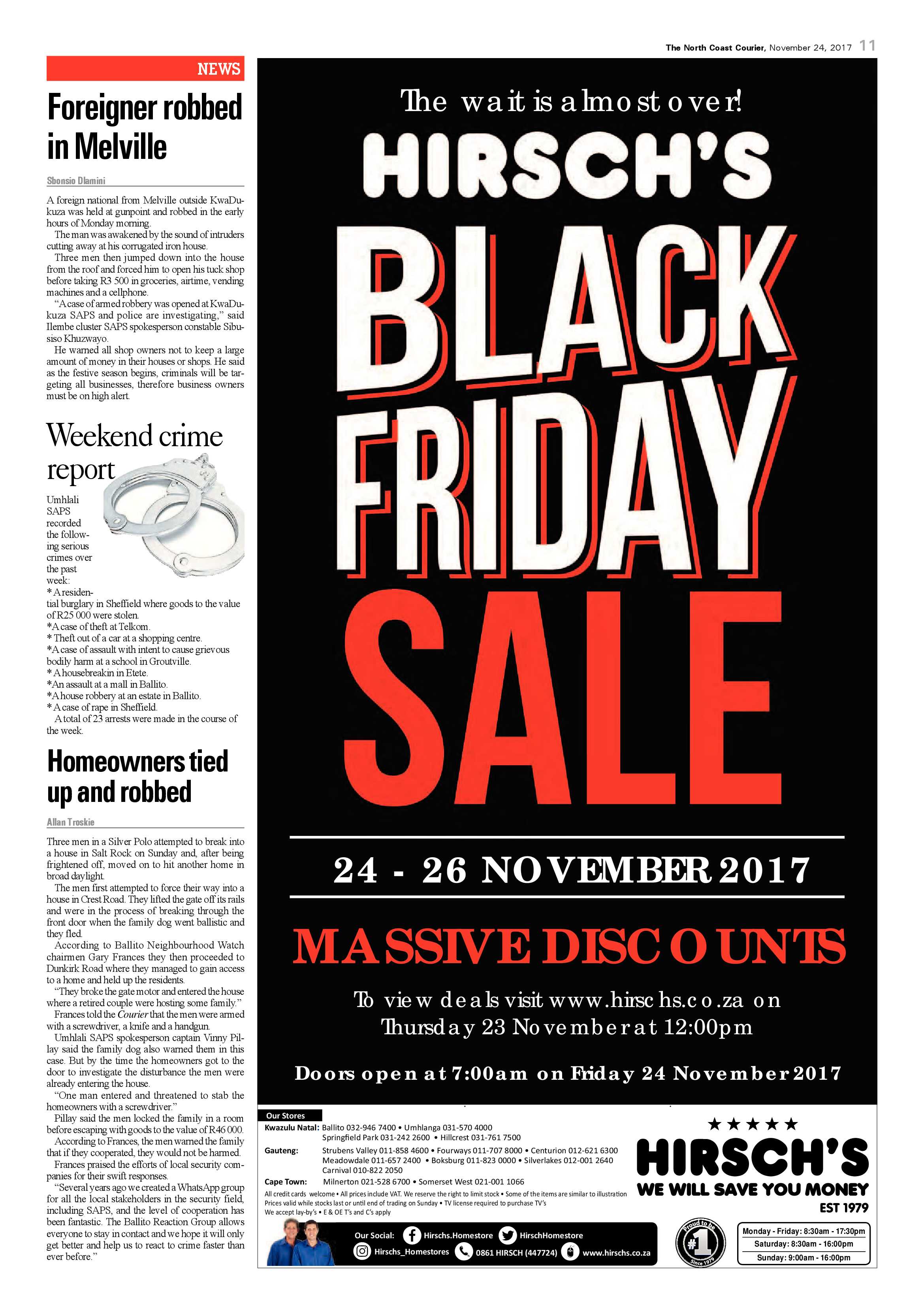 The North Coast Courier – 24 November 2017 page 11