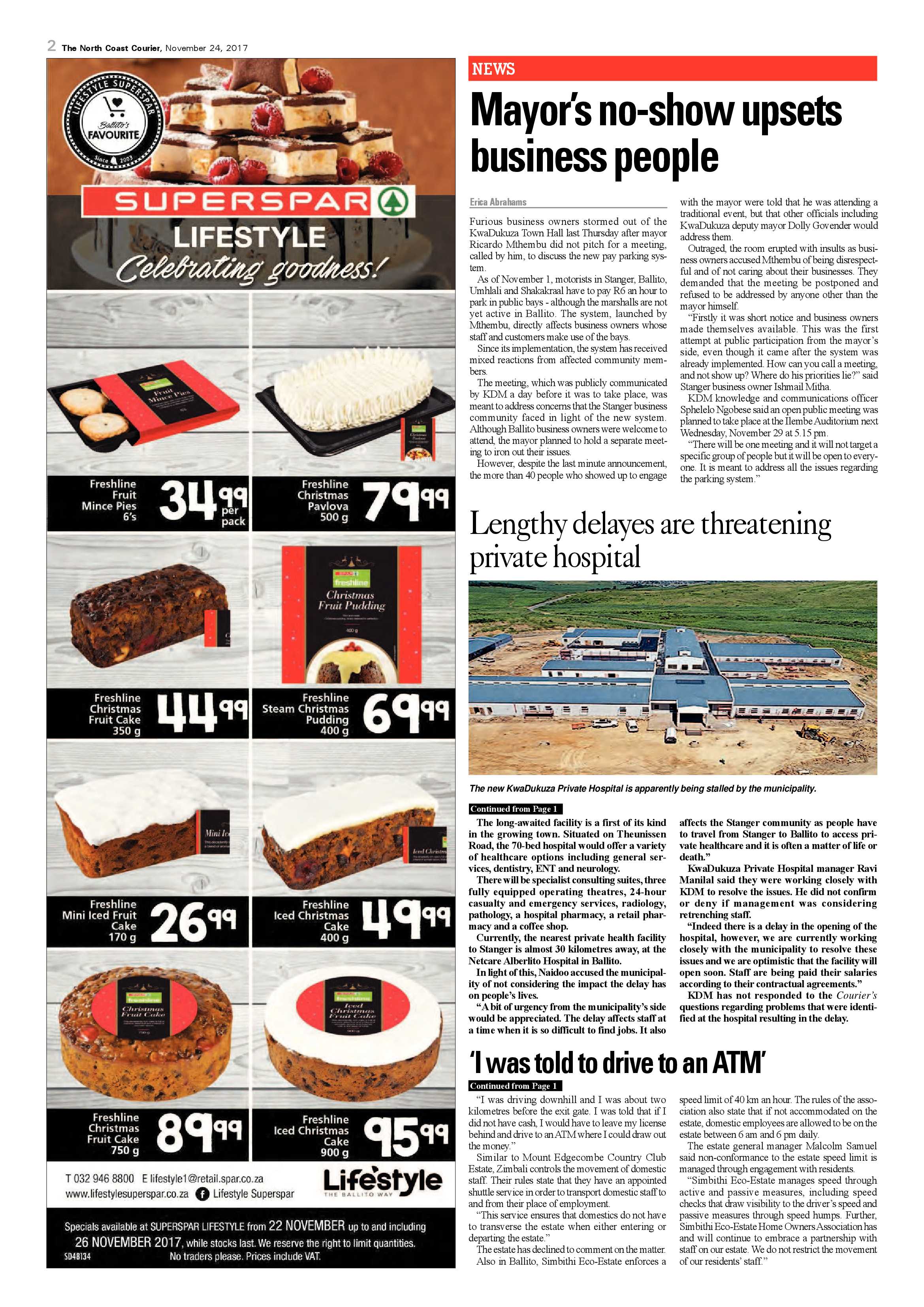 The North Coast Courier – 24 November 2017 page 2