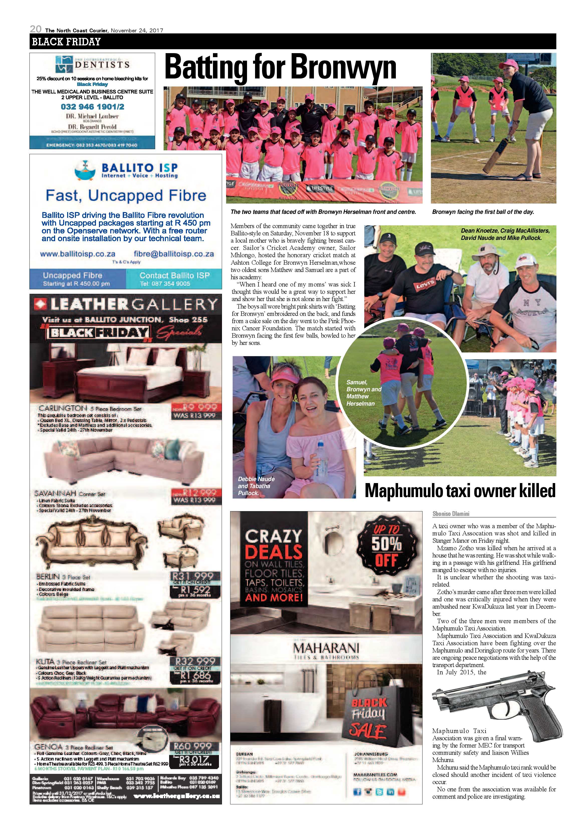 The North Coast Courier – 24 November 2017 page 20