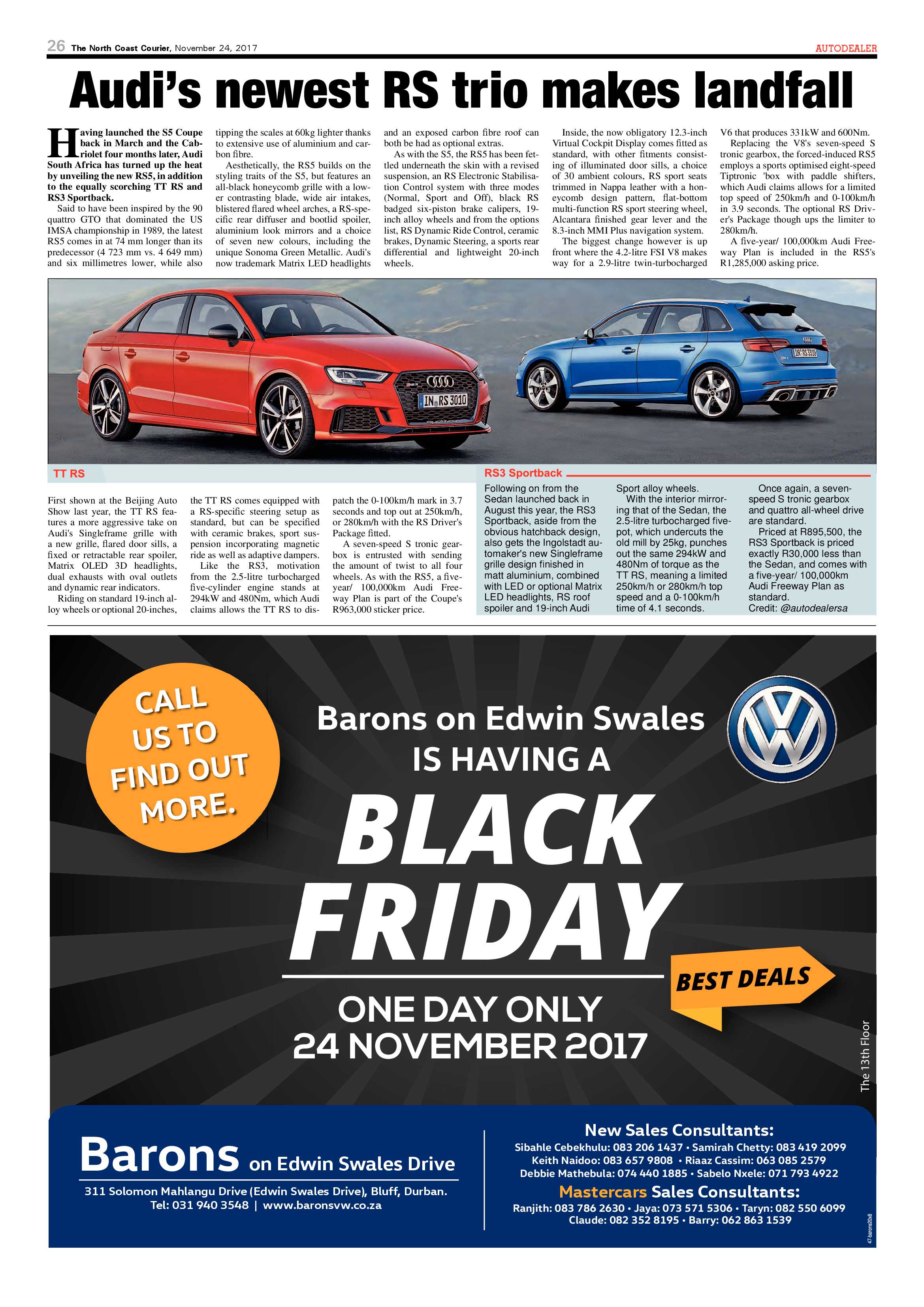 The North Coast Courier – 24 November 2017 page 26