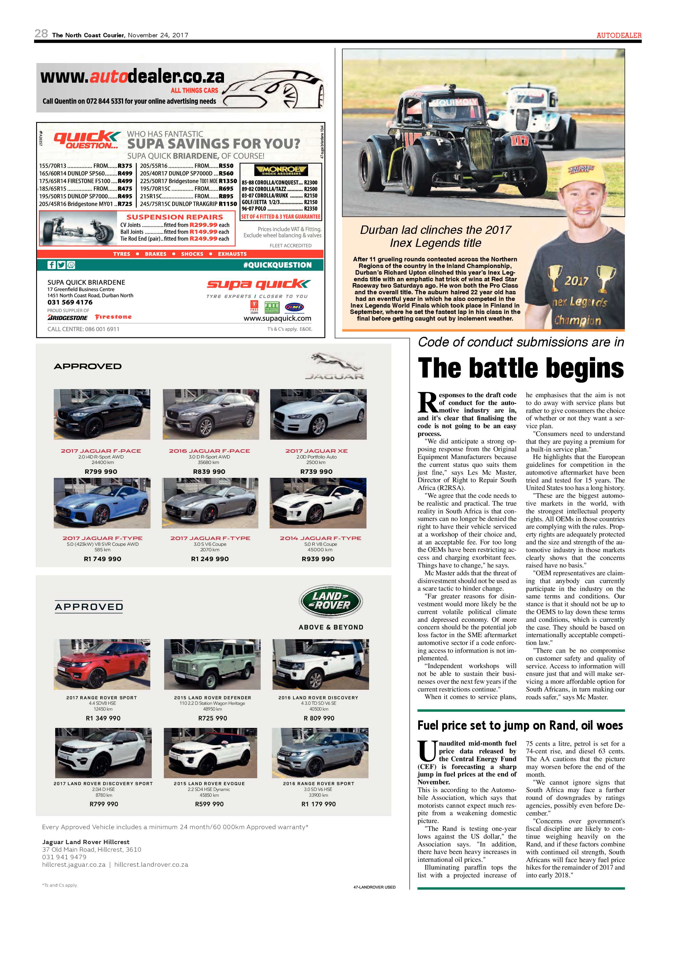 The North Coast Courier – 24 November 2017 page 28