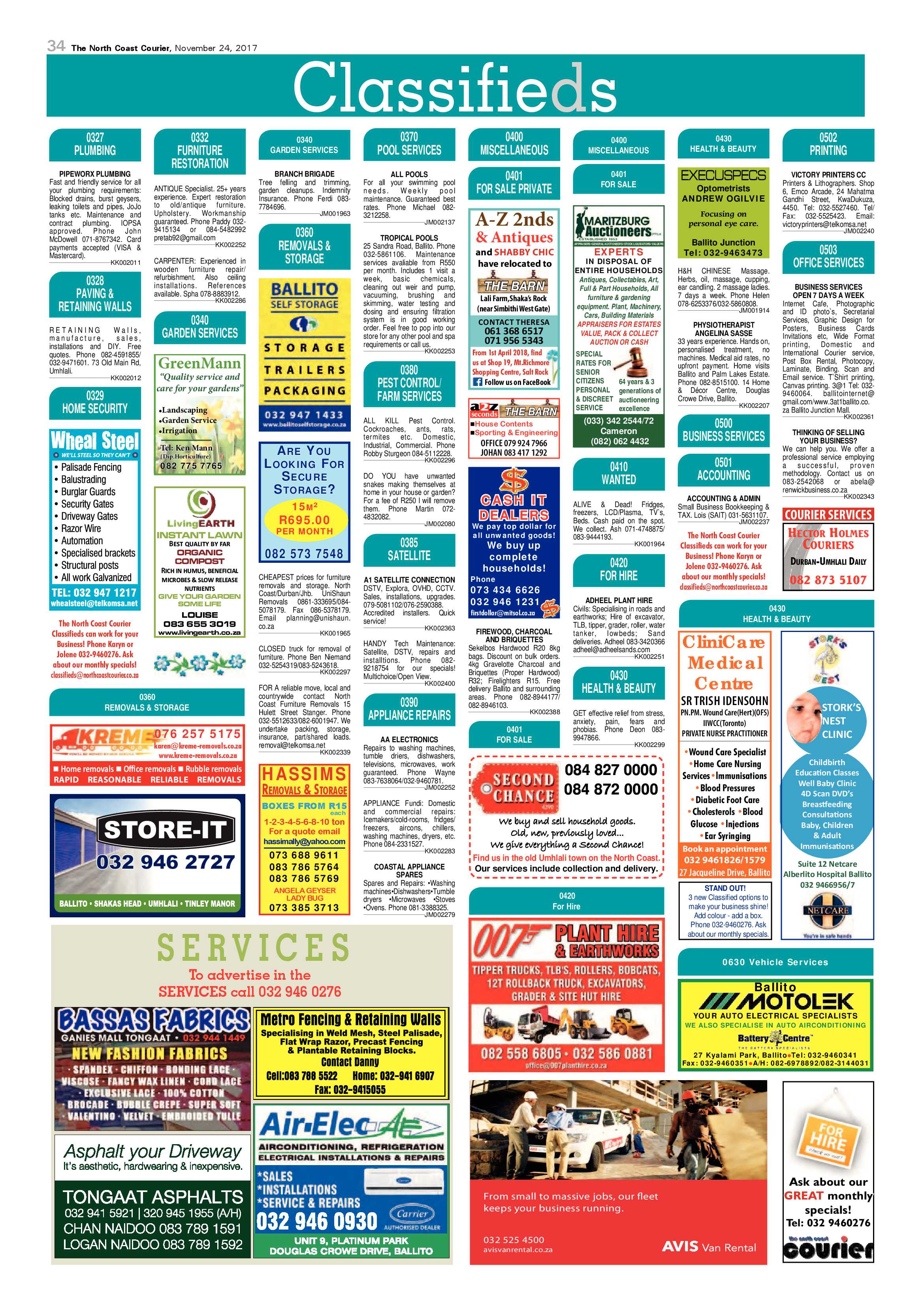 The North Coast Courier – 24 November 2017 page 34