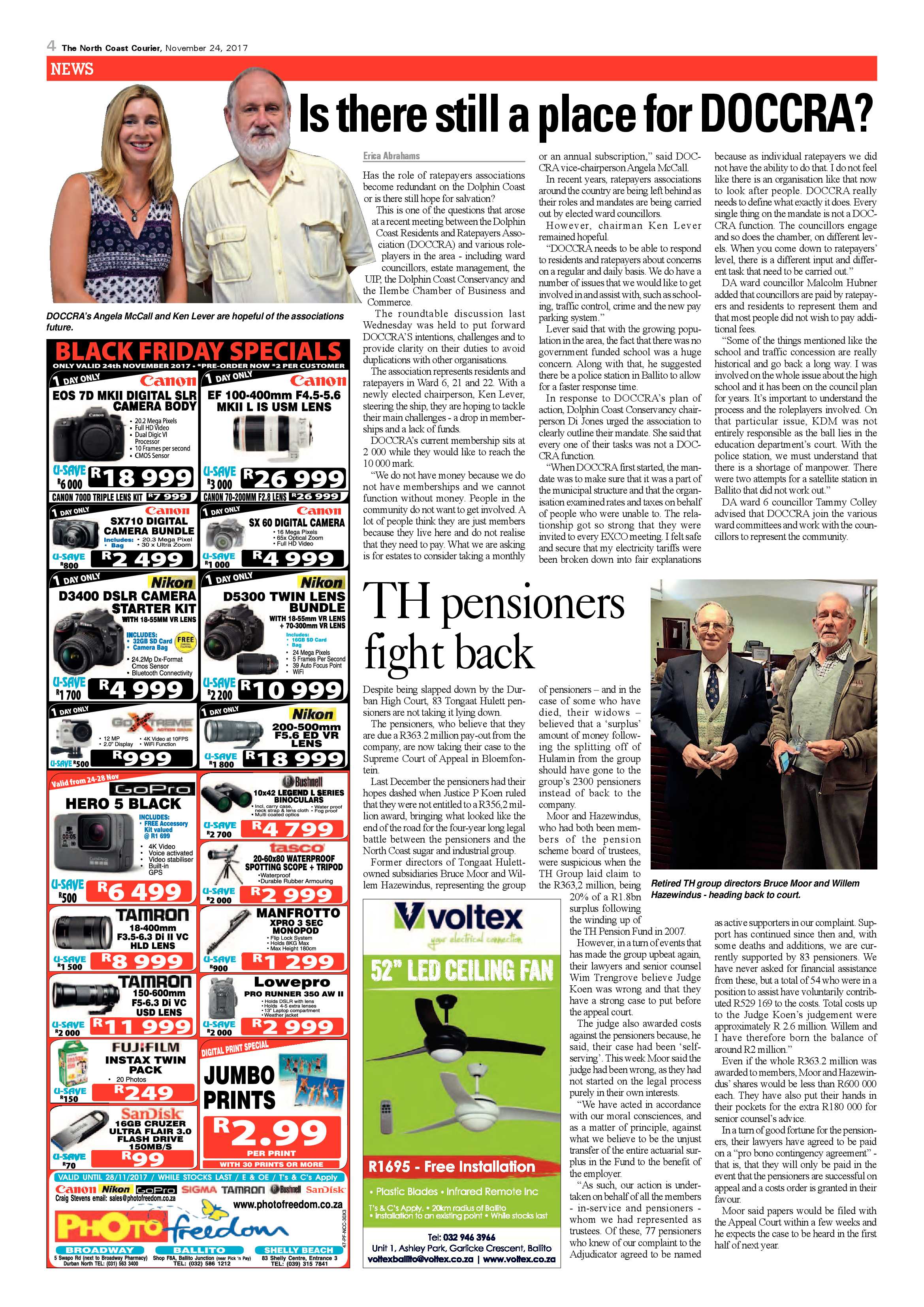 The North Coast Courier – 24 November 2017 page 4