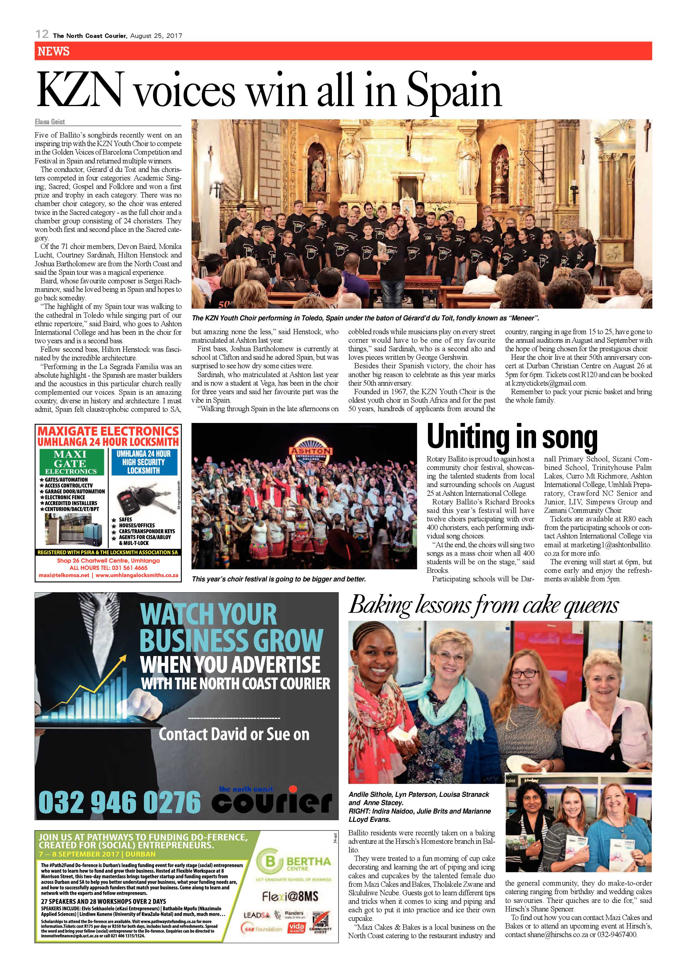 The North Coast Courier – 25 August 2017 page 12