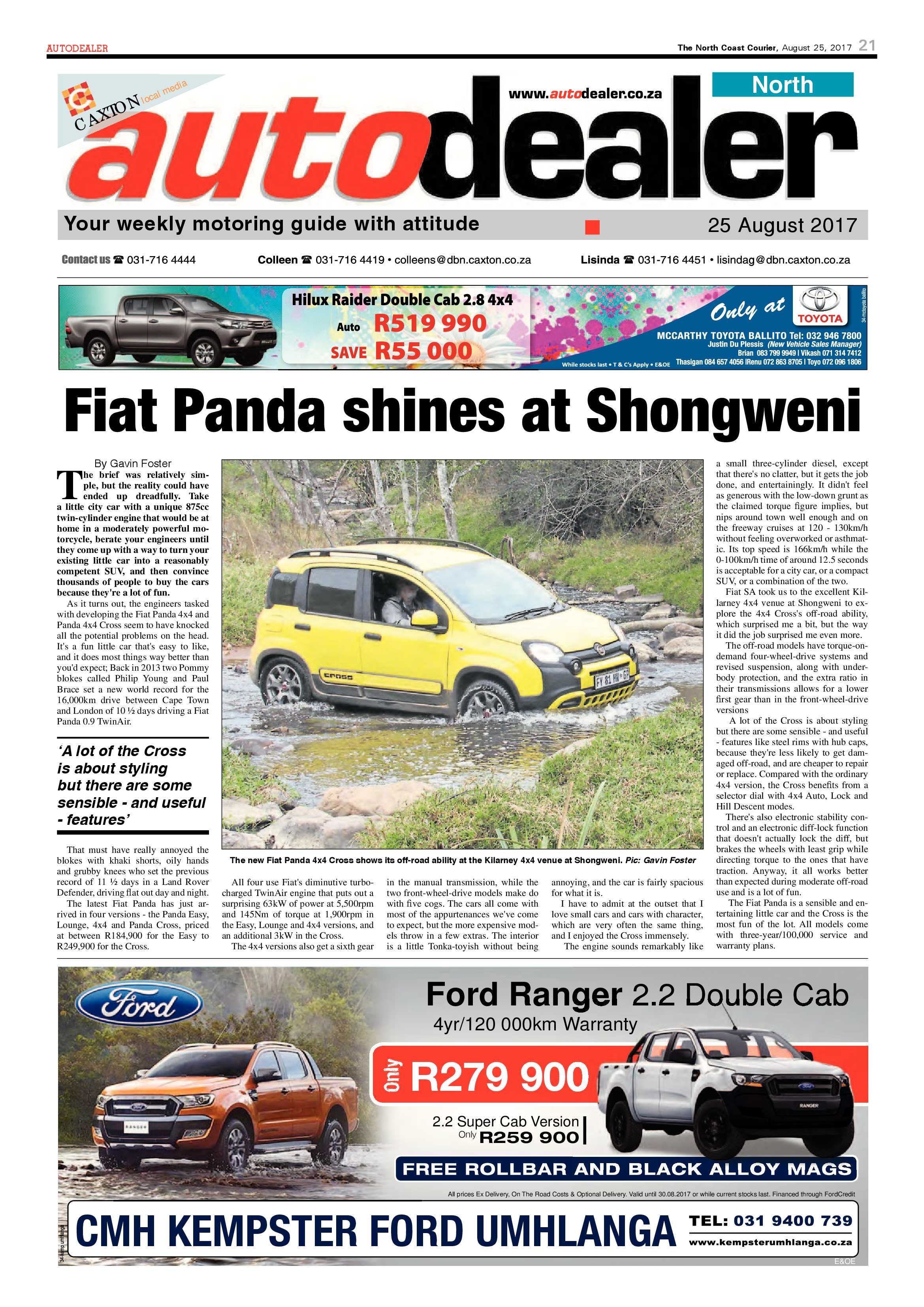 The North Coast Courier – 25 August 2017 page 21