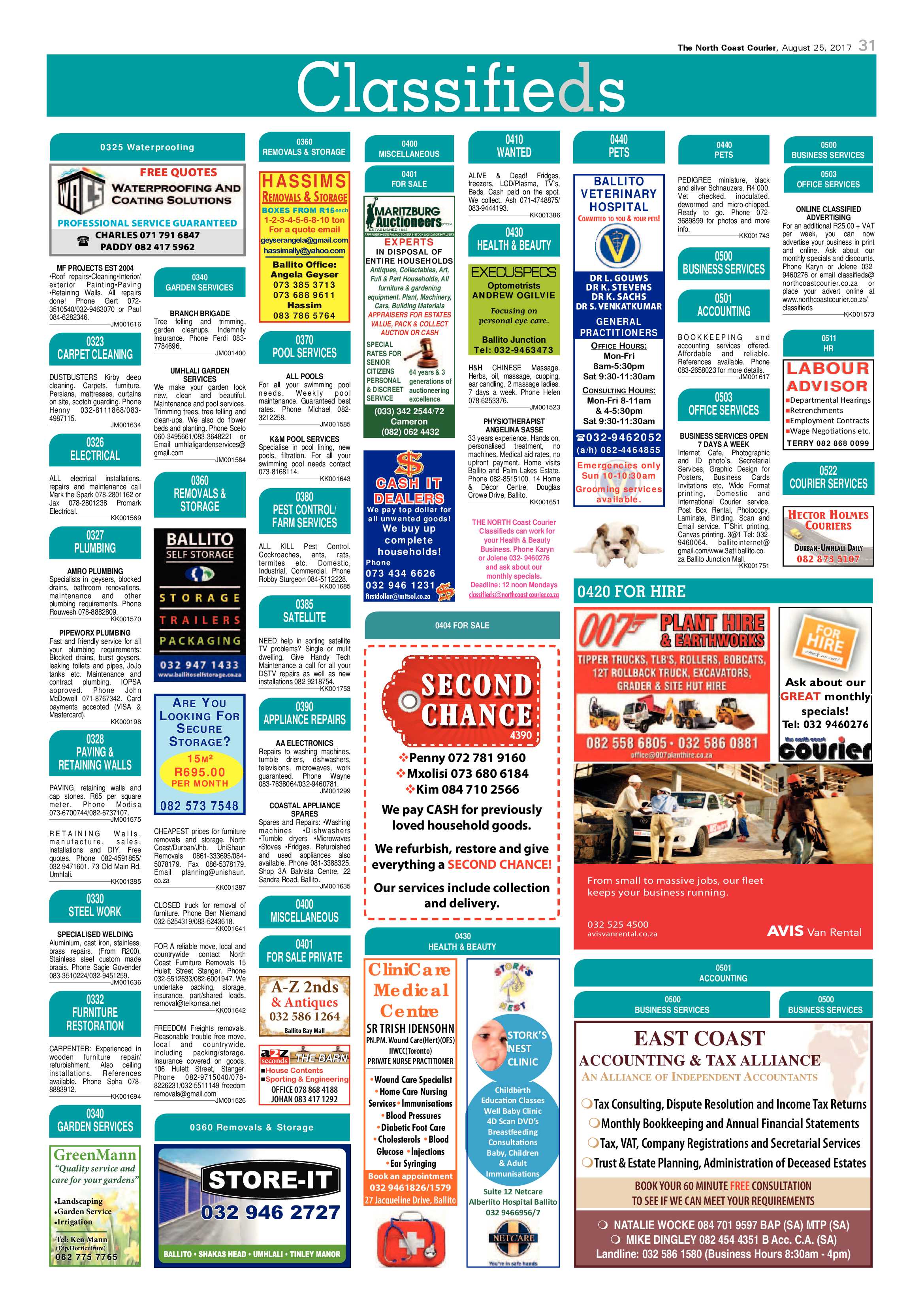 The North Coast Courier – 25 August 2017 page 31