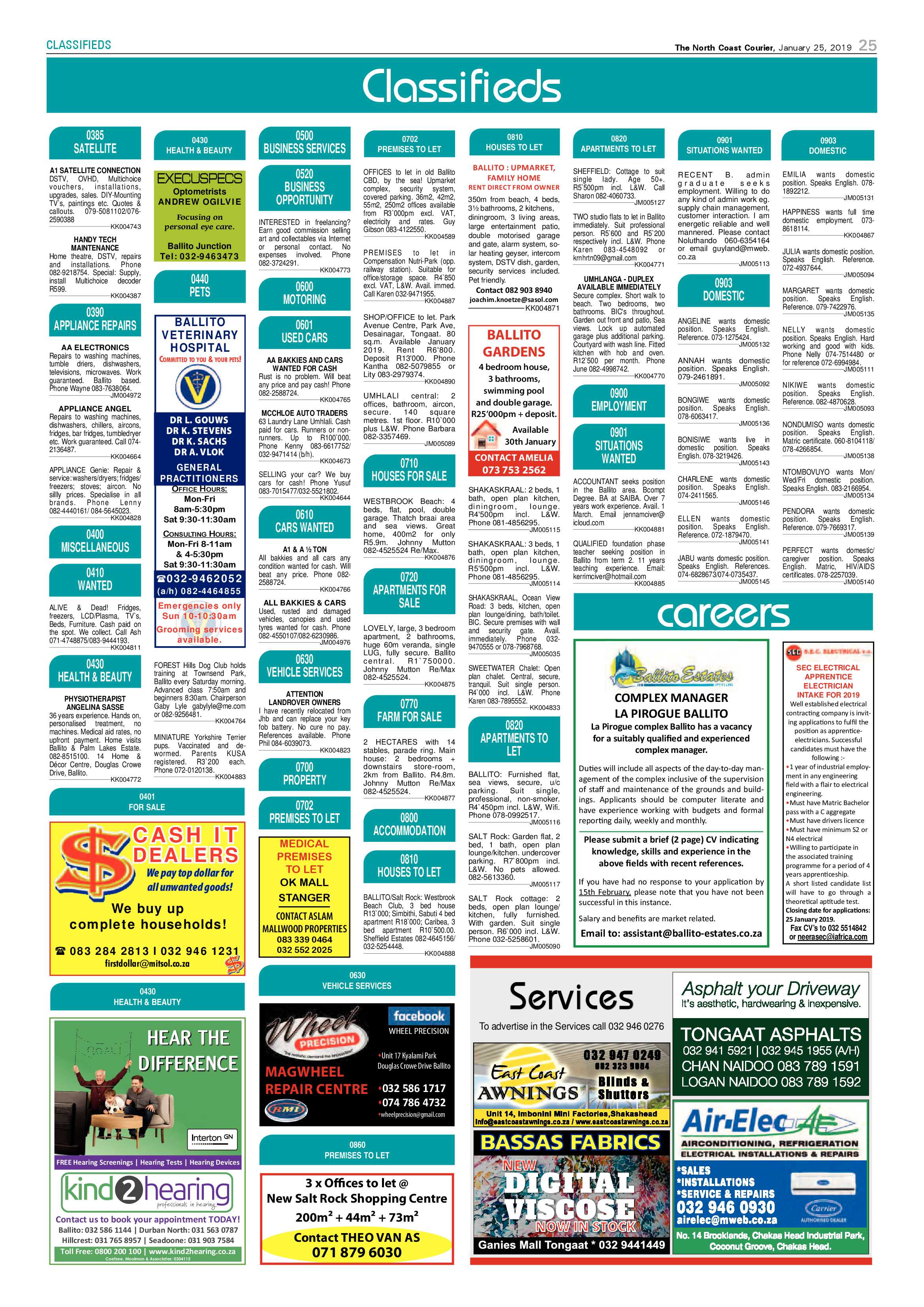 The North Coast Courier – 25 January 2019 page 25