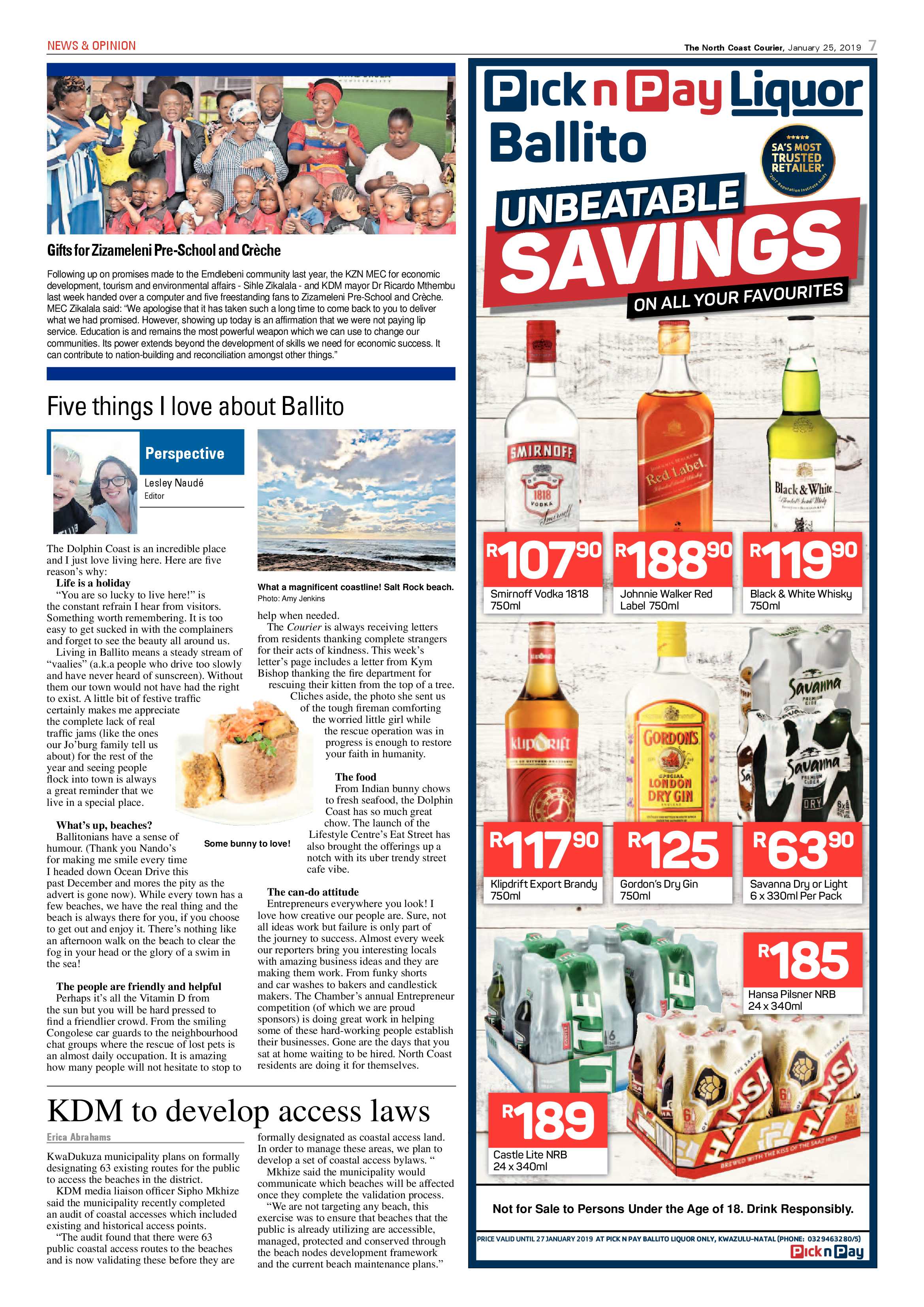 The North Coast Courier – 25 January 2019 page 7