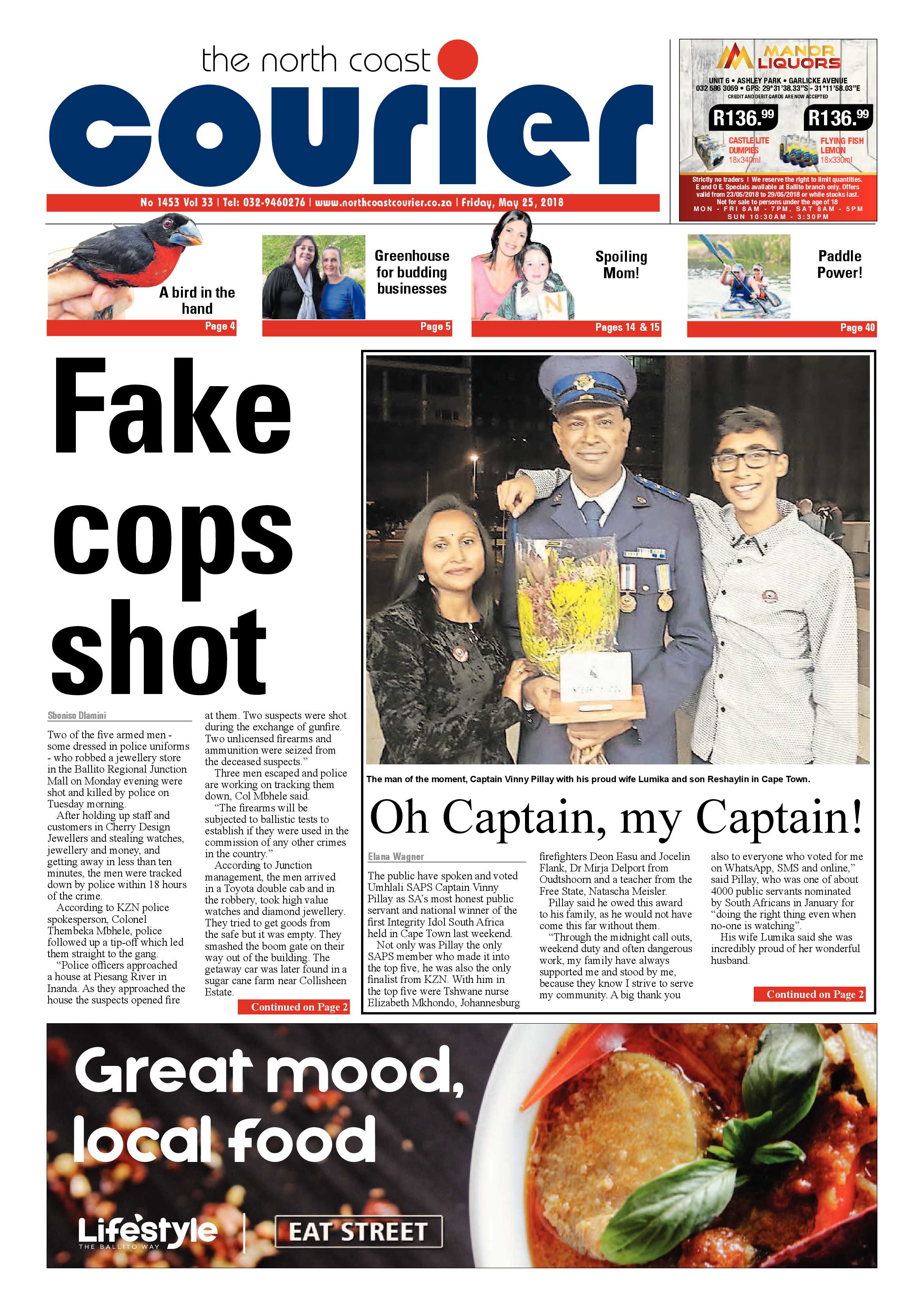 The North Coast Courier – 25 May 2018 page 1