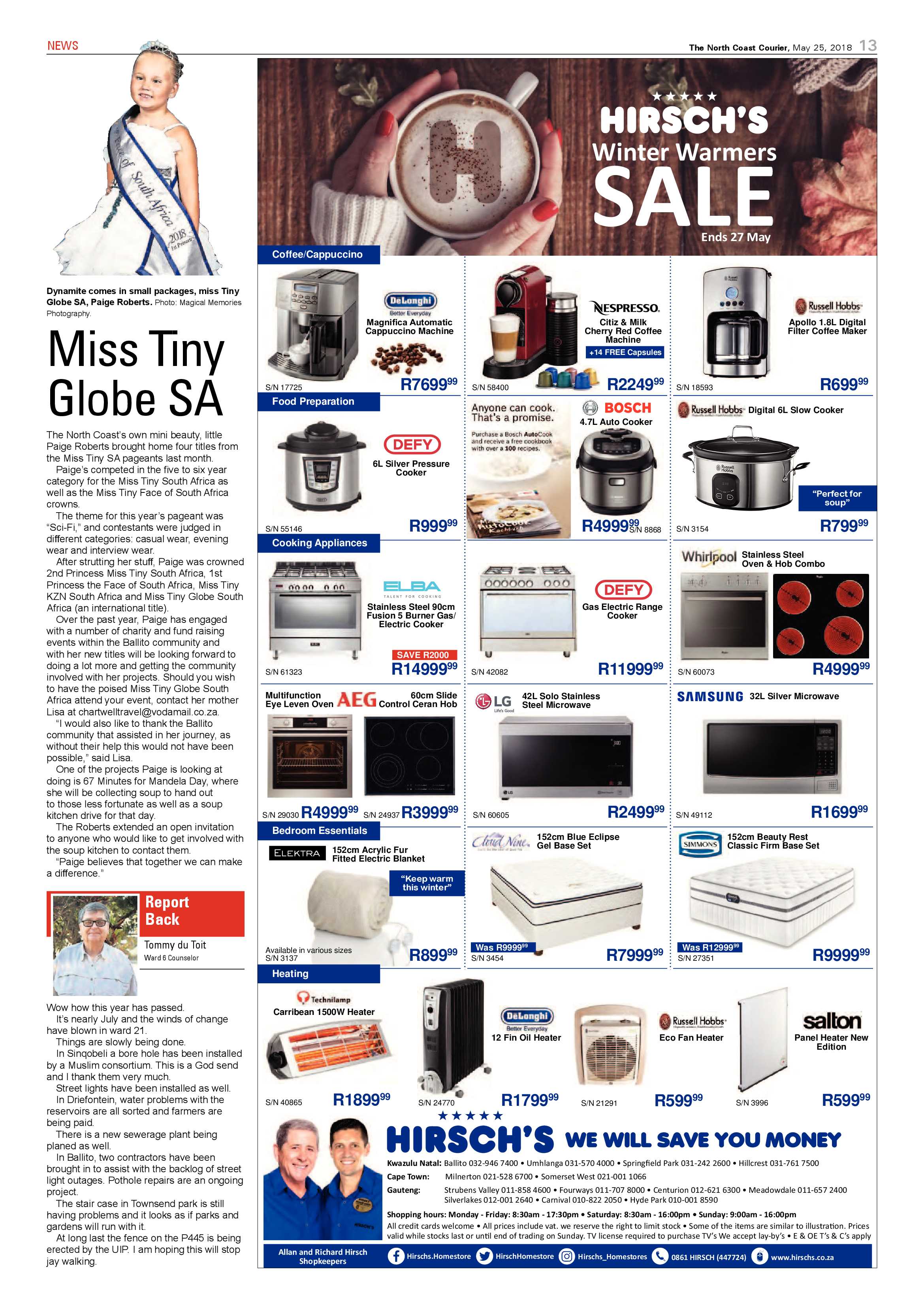 The North Coast Courier – 25 May 2018 page 13