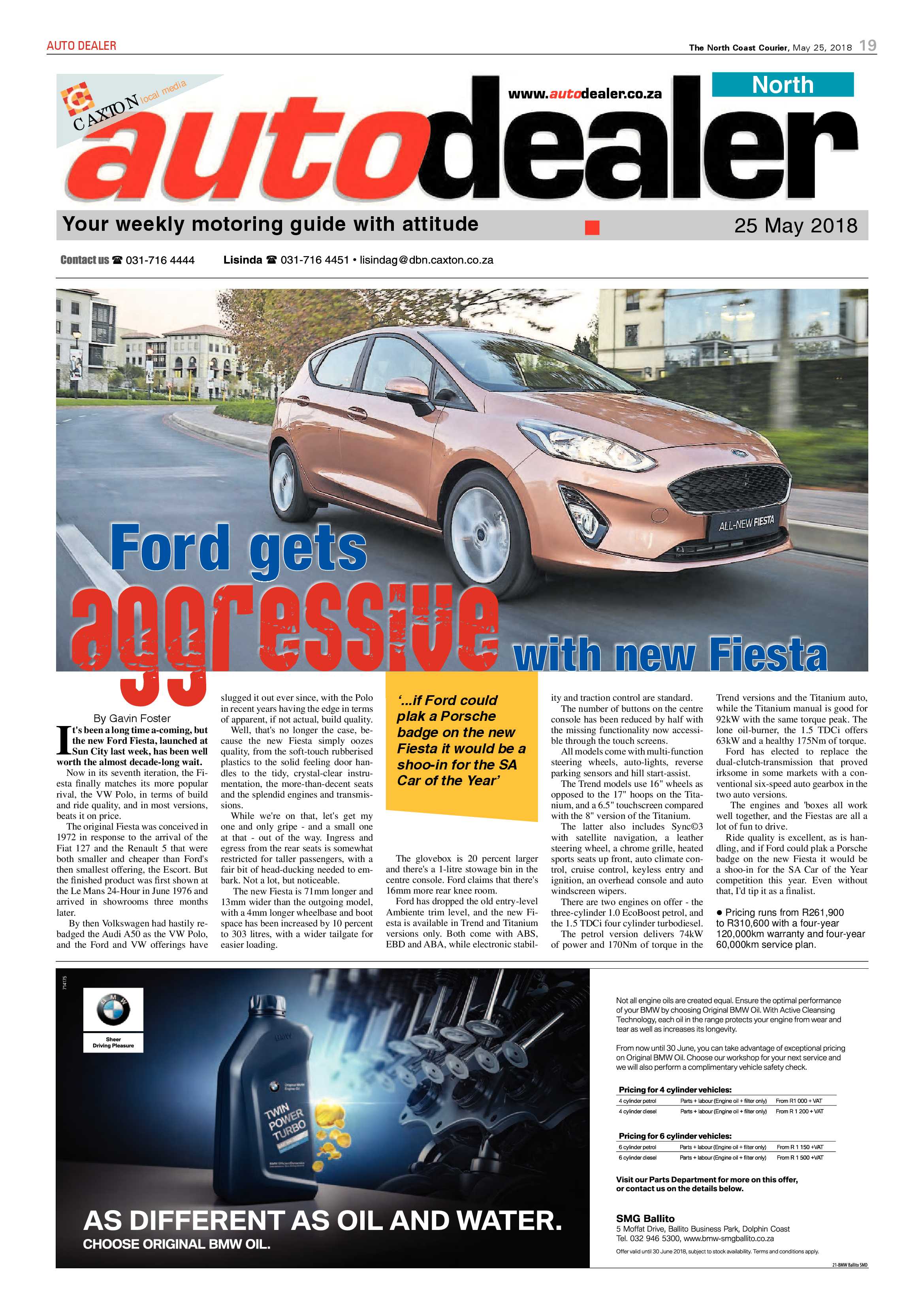 The North Coast Courier – 25 May 2018 page 19