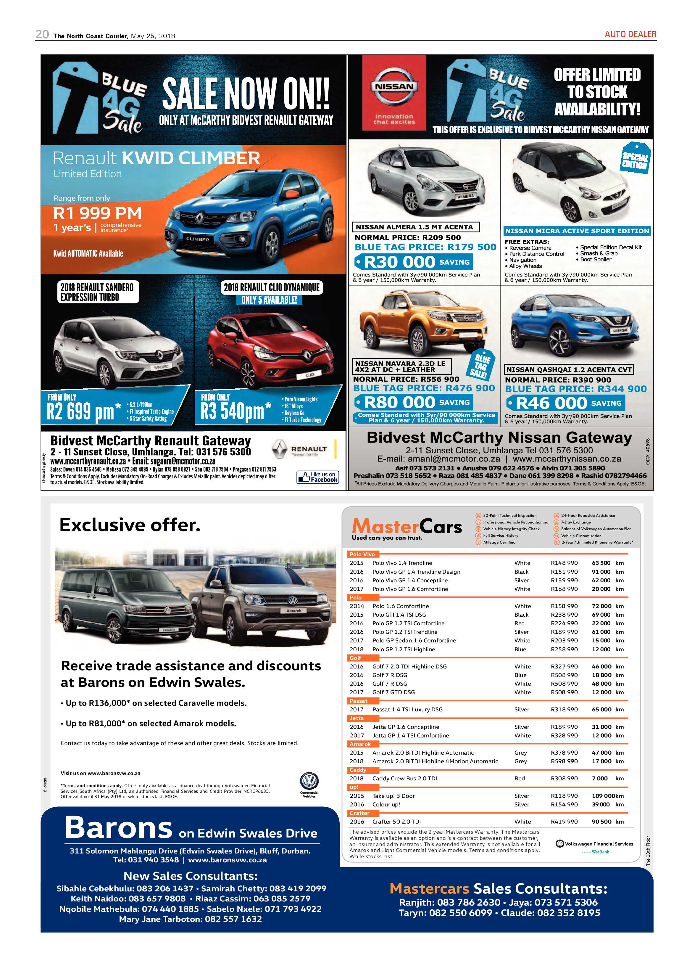 The North Coast Courier – 25 May 2018 page 20