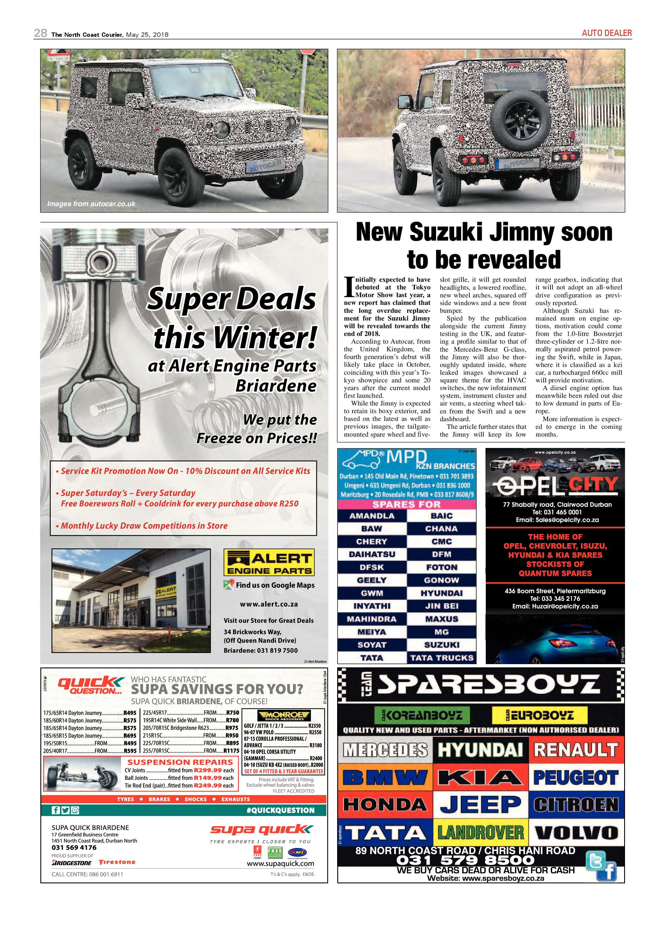 The North Coast Courier – 25 May 2018 page 28