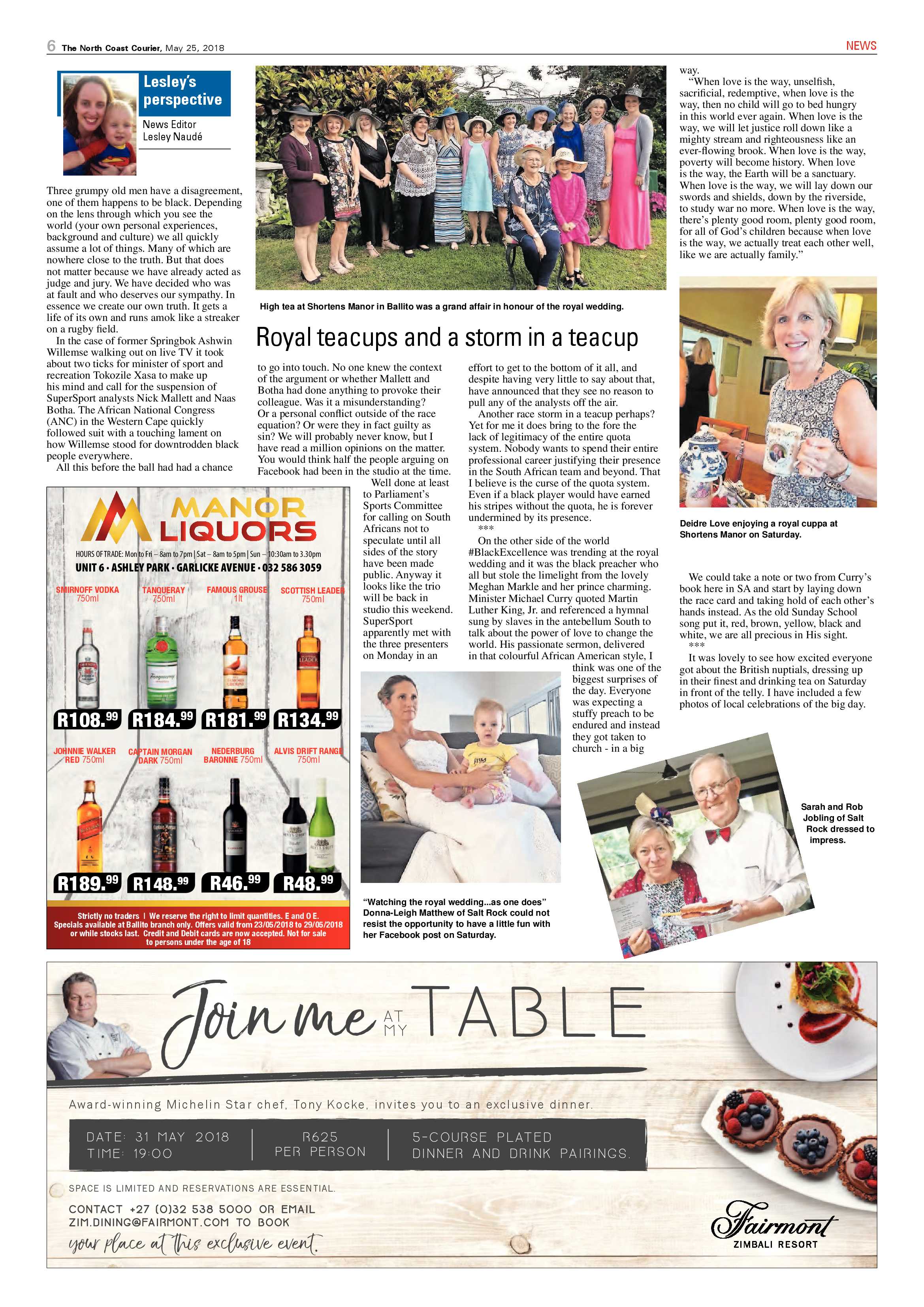 The North Coast Courier – 25 May 2018 page 6