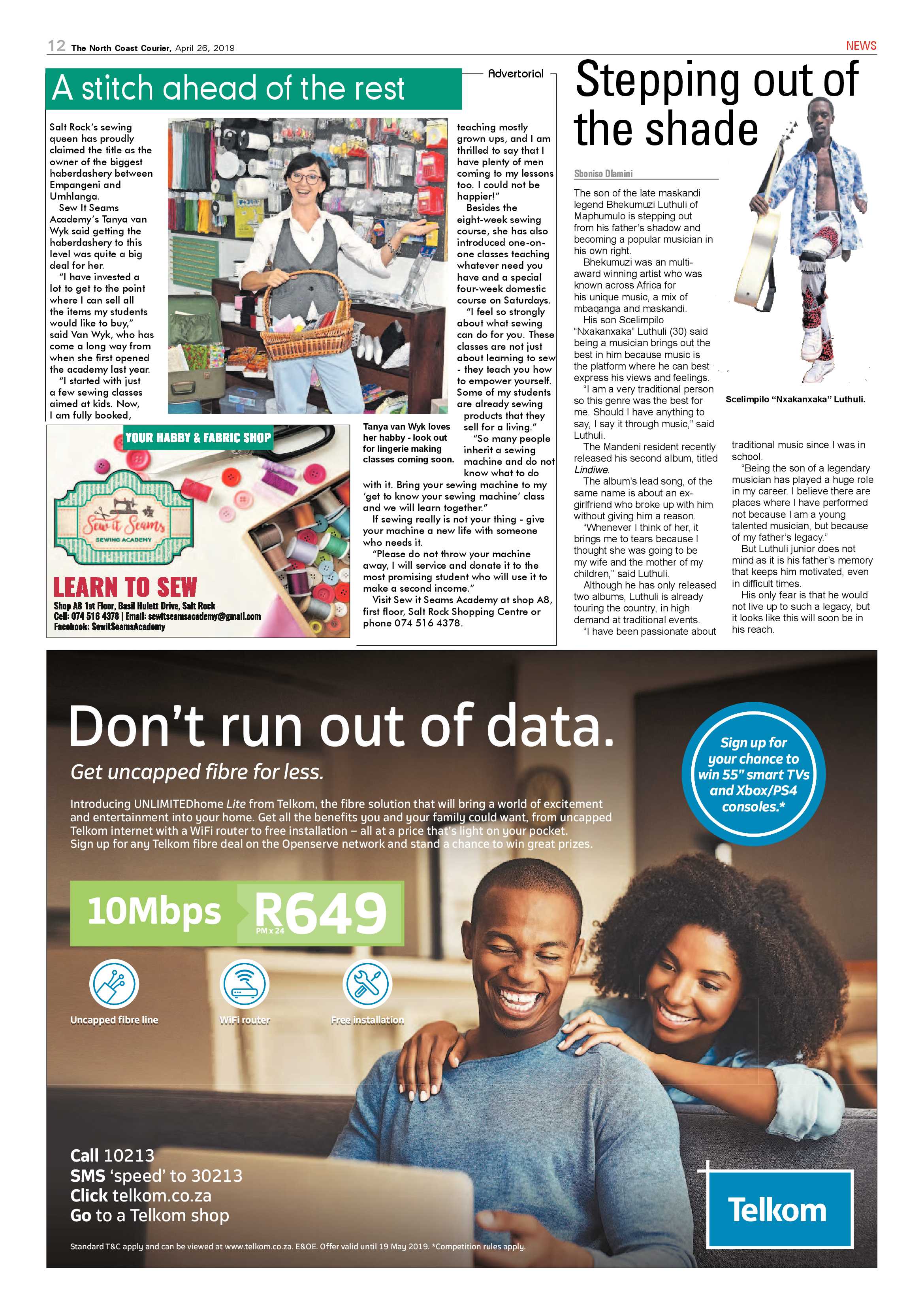 The North Coast Courier – 26 April 2019 page 12