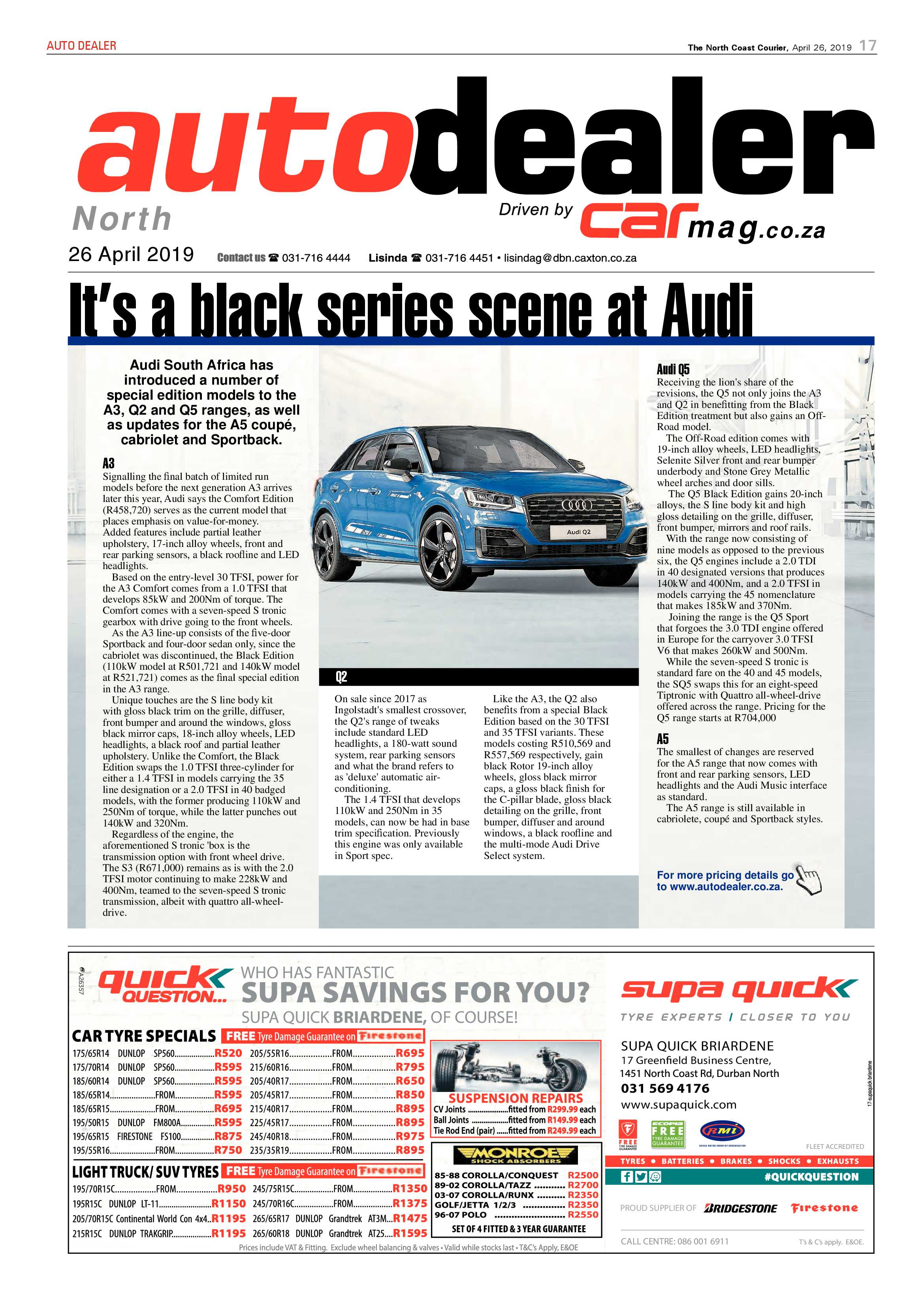 The North Coast Courier – 26 April 2019 page 17