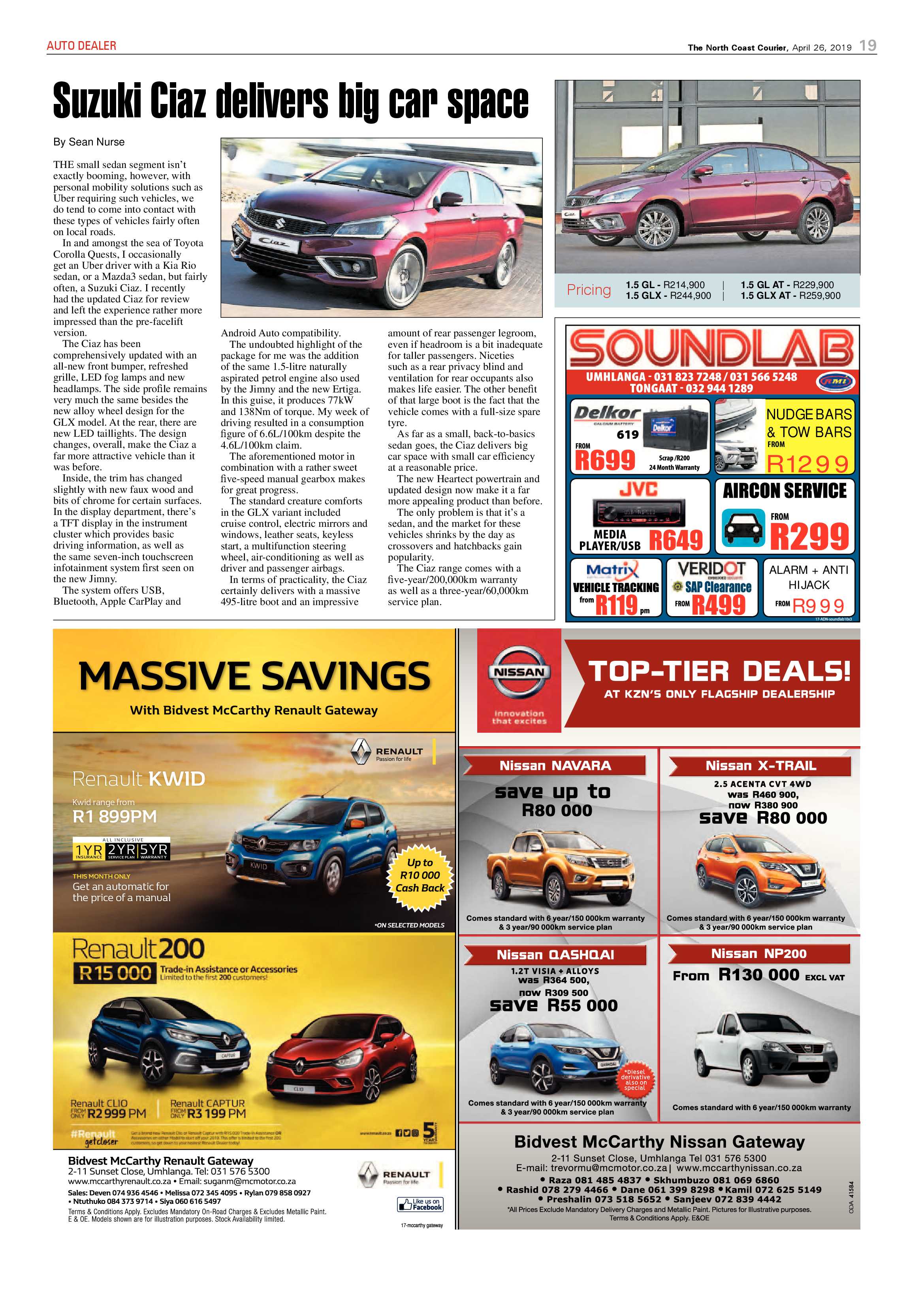 The North Coast Courier – 26 April 2019 page 19