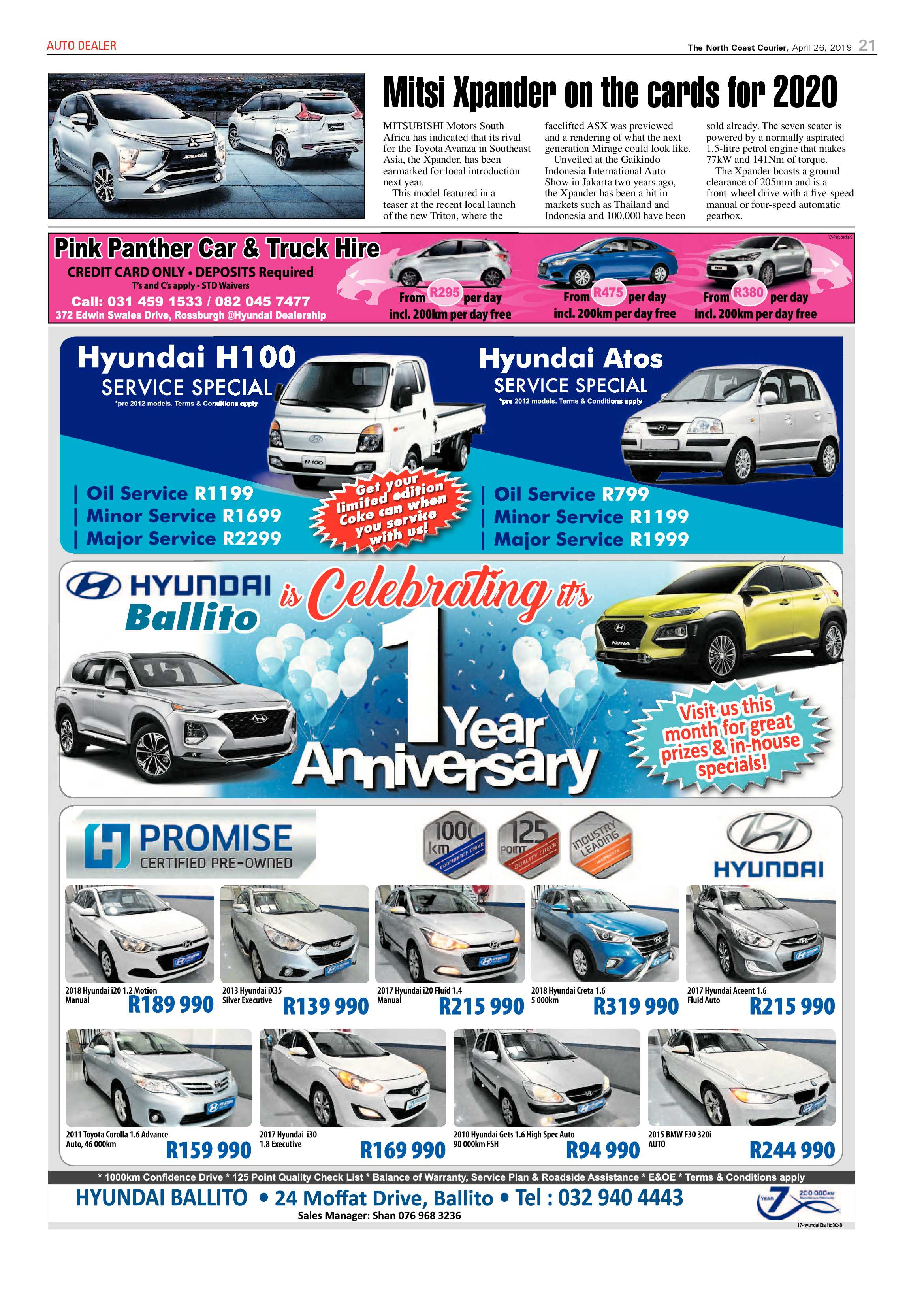 The North Coast Courier – 26 April 2019 page 21