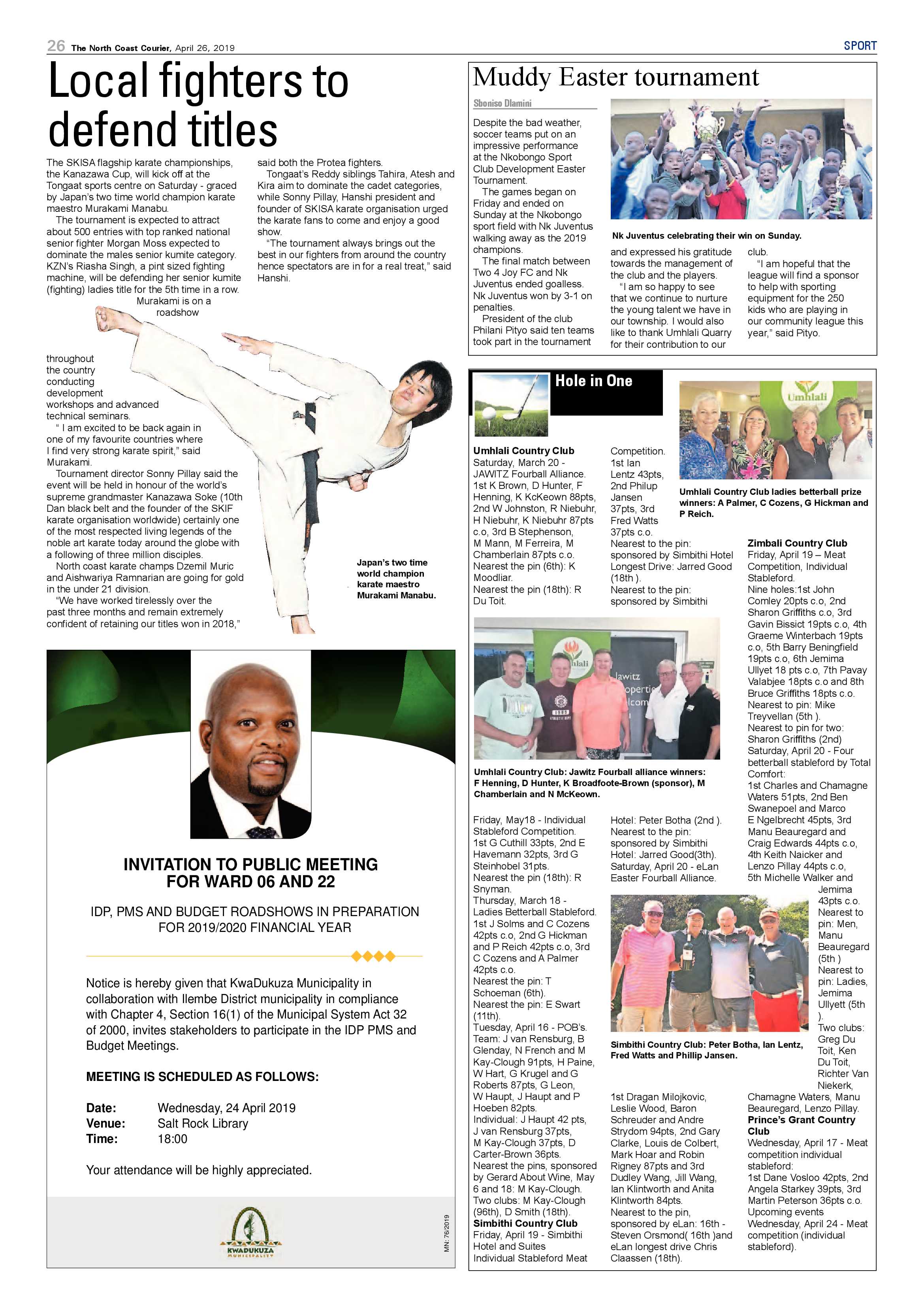 The North Coast Courier – 26 April 2019 page 26