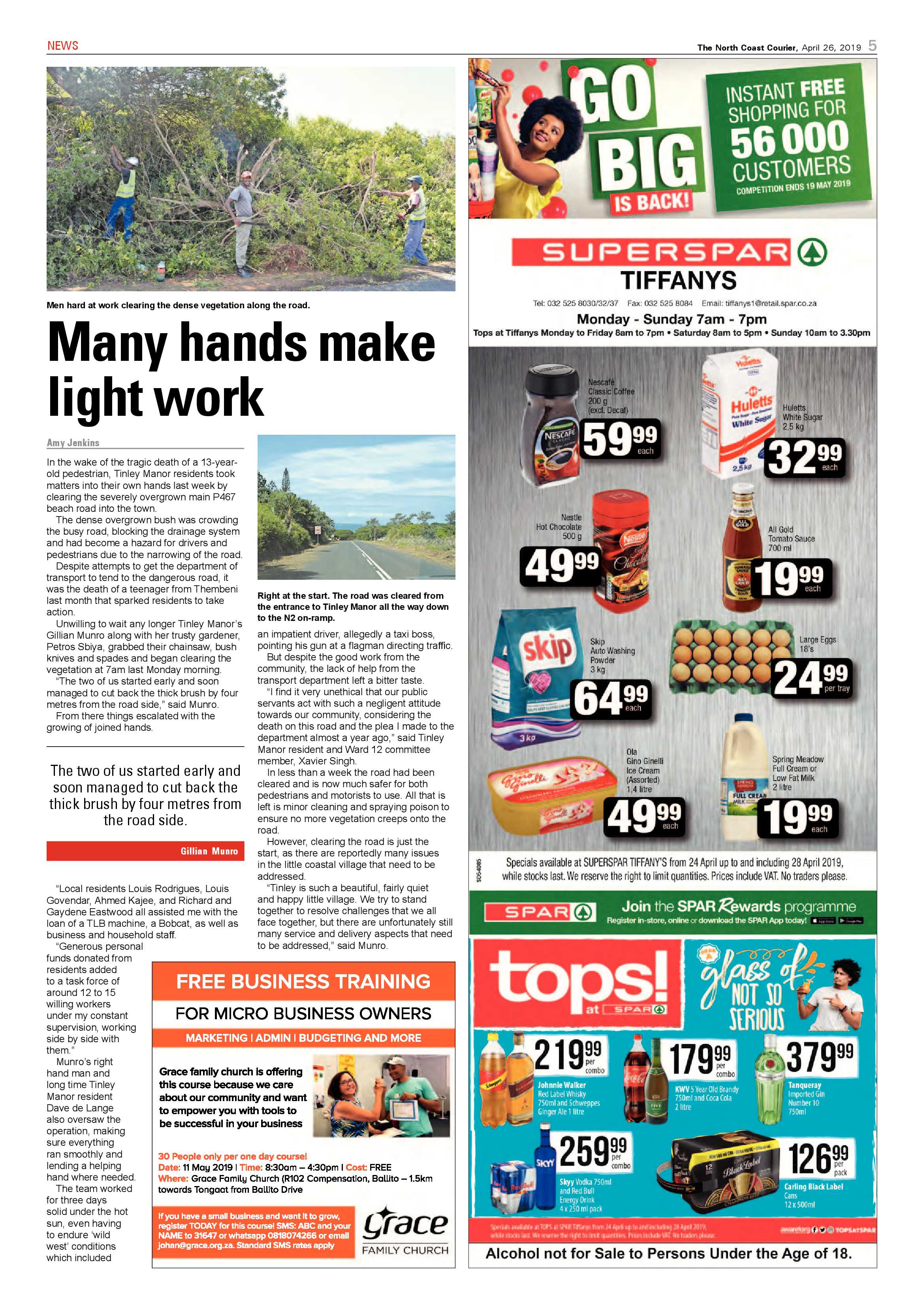 The North Coast Courier – 26 April 2019 page 5