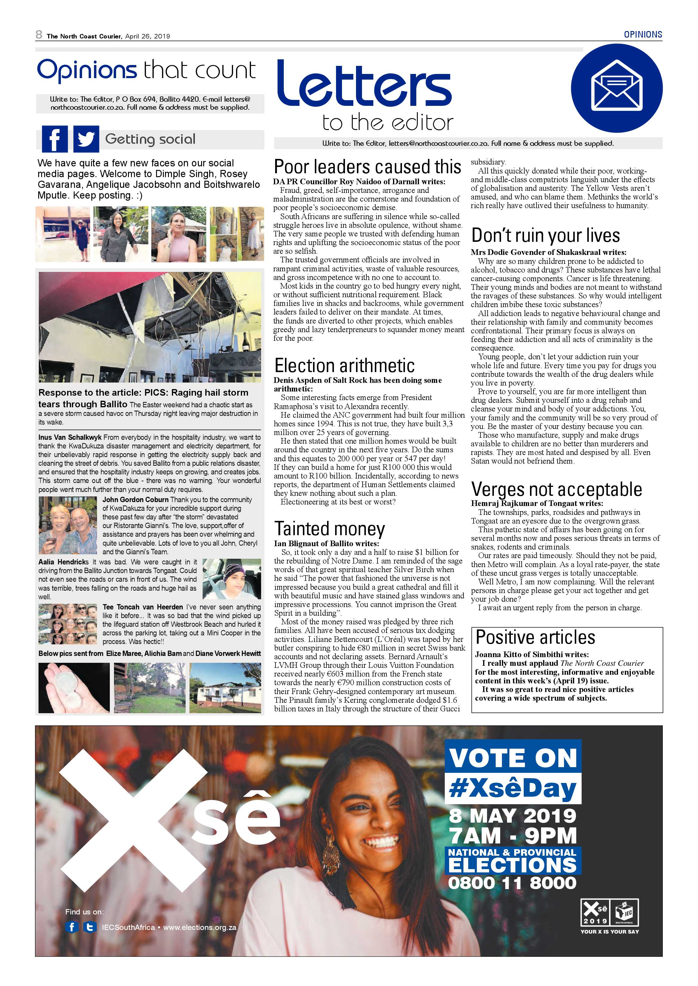 The North Coast Courier – 26 April 2019 page 8