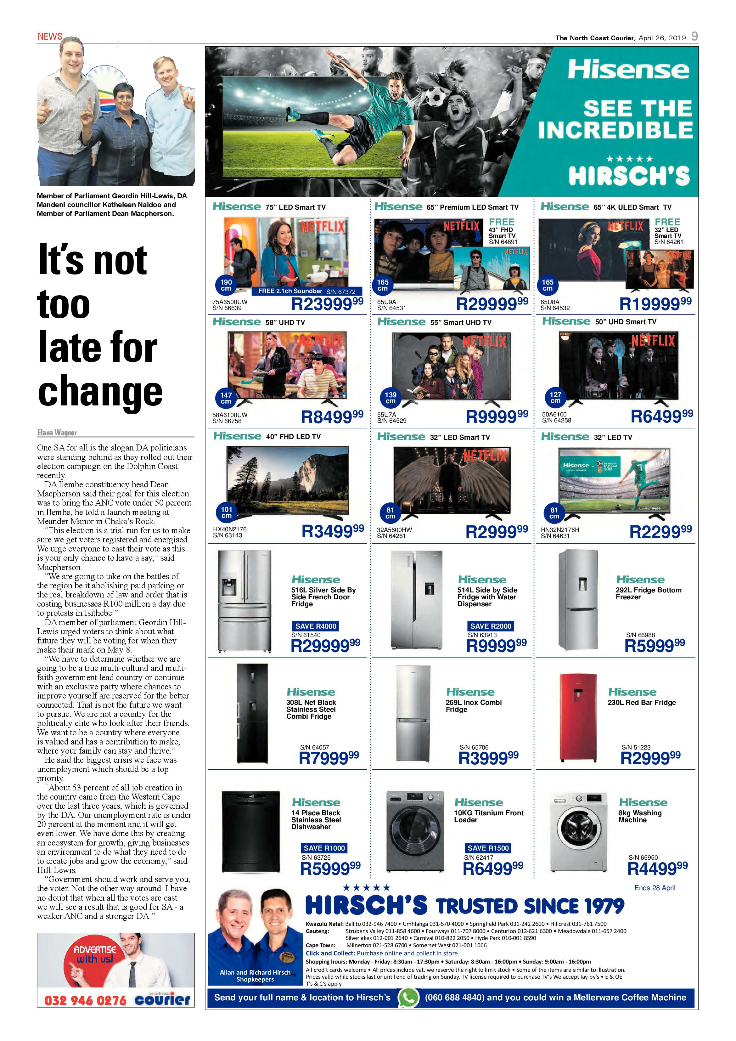 The North Coast Courier – 26 April 2019 page 9