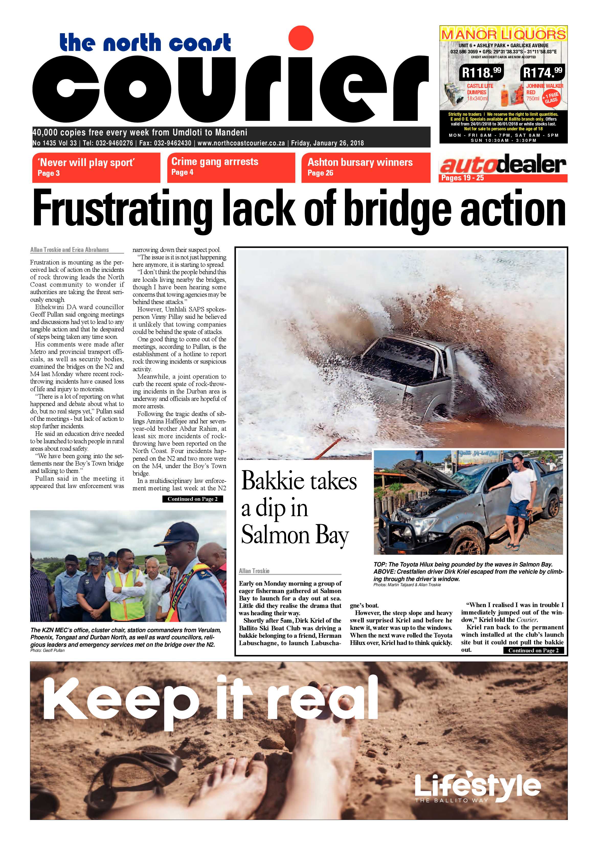 The North Coast Courier – 26 January 2018 page 1