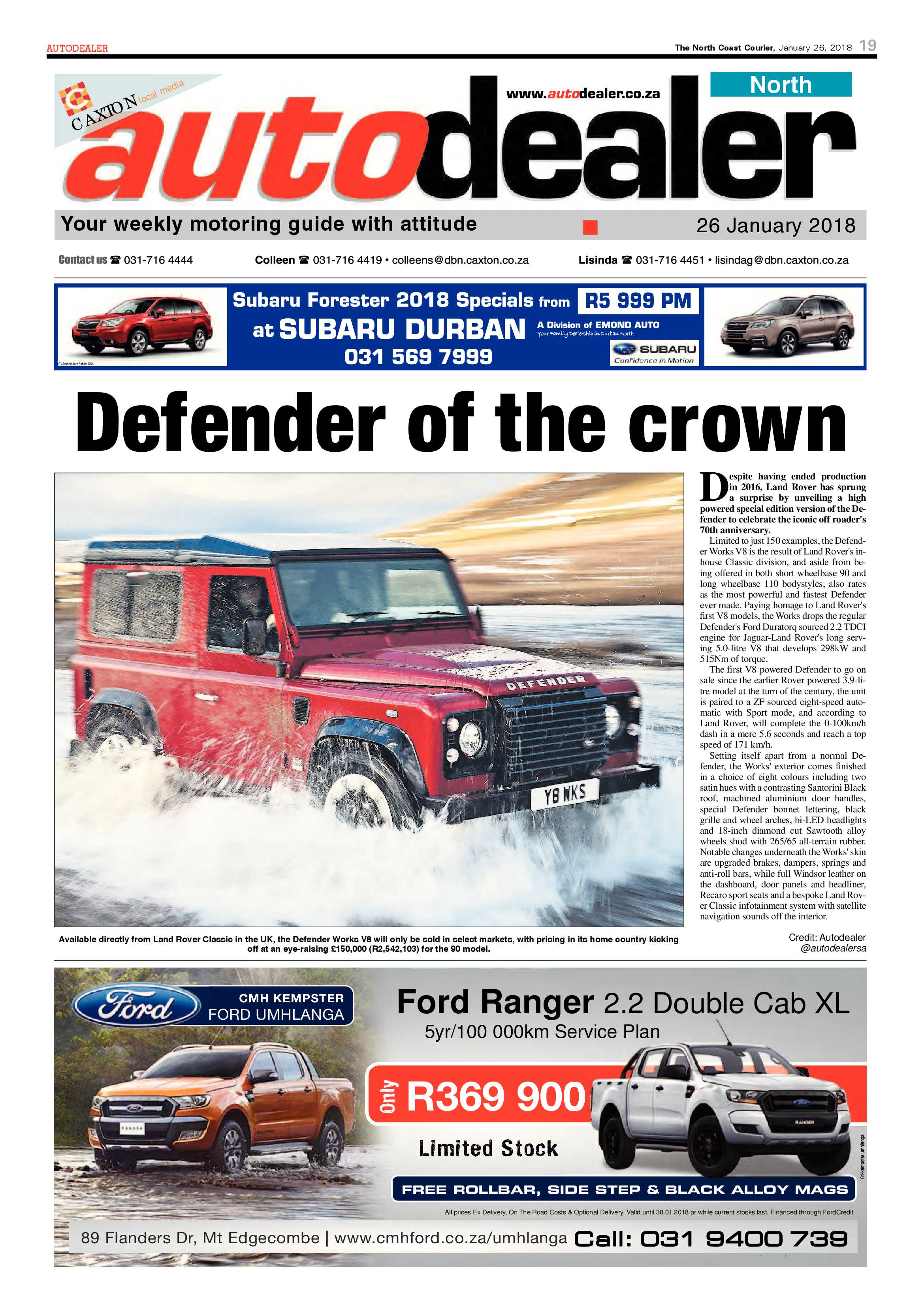 The North Coast Courier – 26 January 2018 page 19