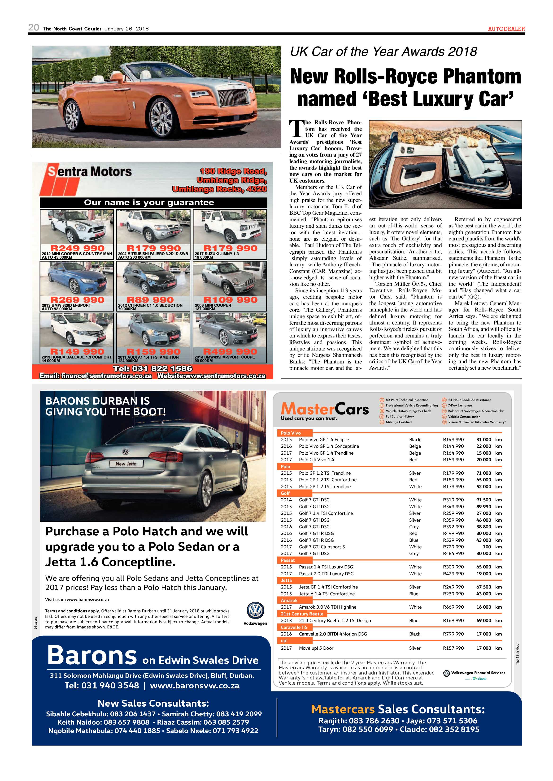 The North Coast Courier – 26 January 2018 page 20