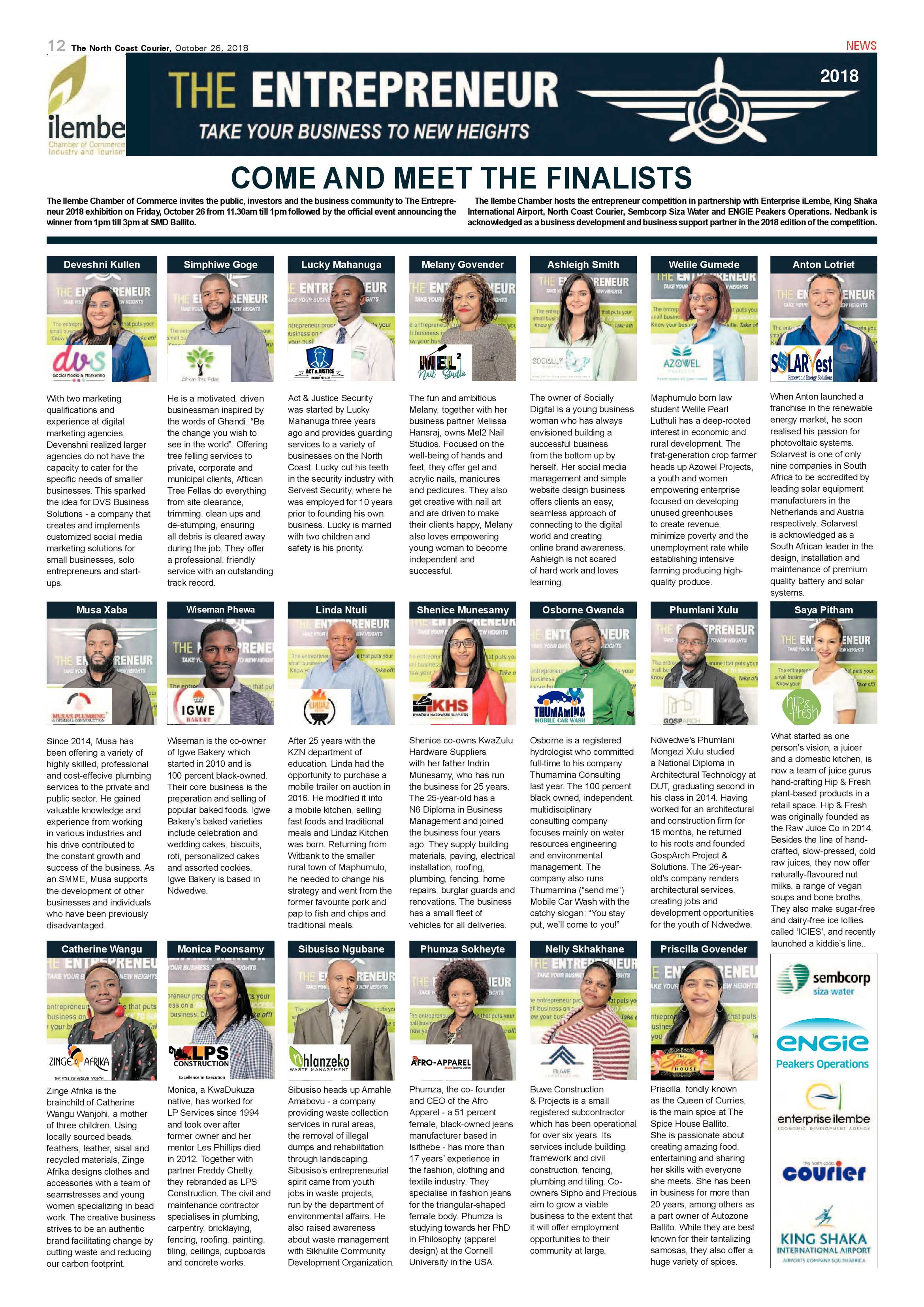 The North Coast Courier – 26 October 2018 page 12