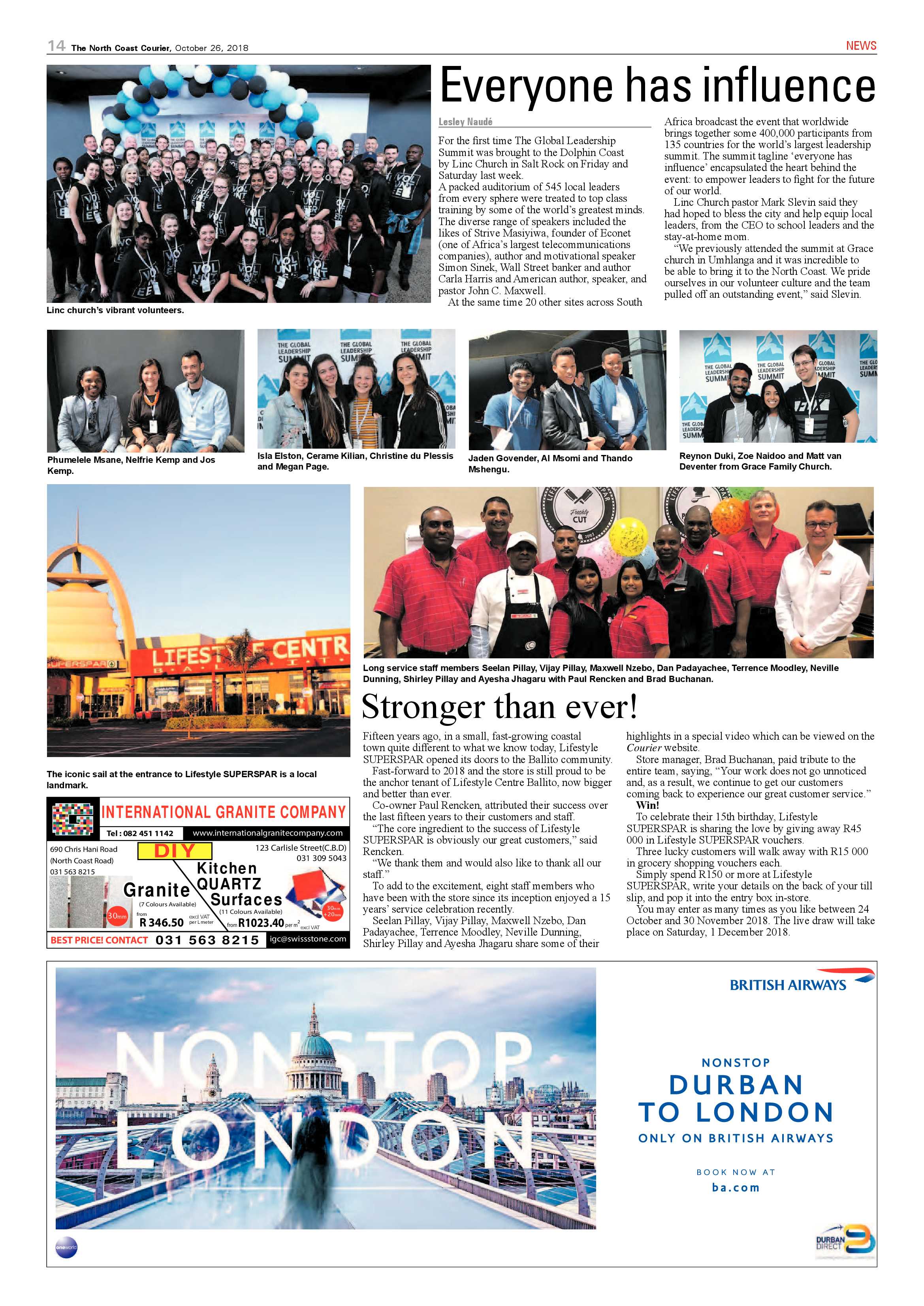 The North Coast Courier – 26 October 2018 page 14