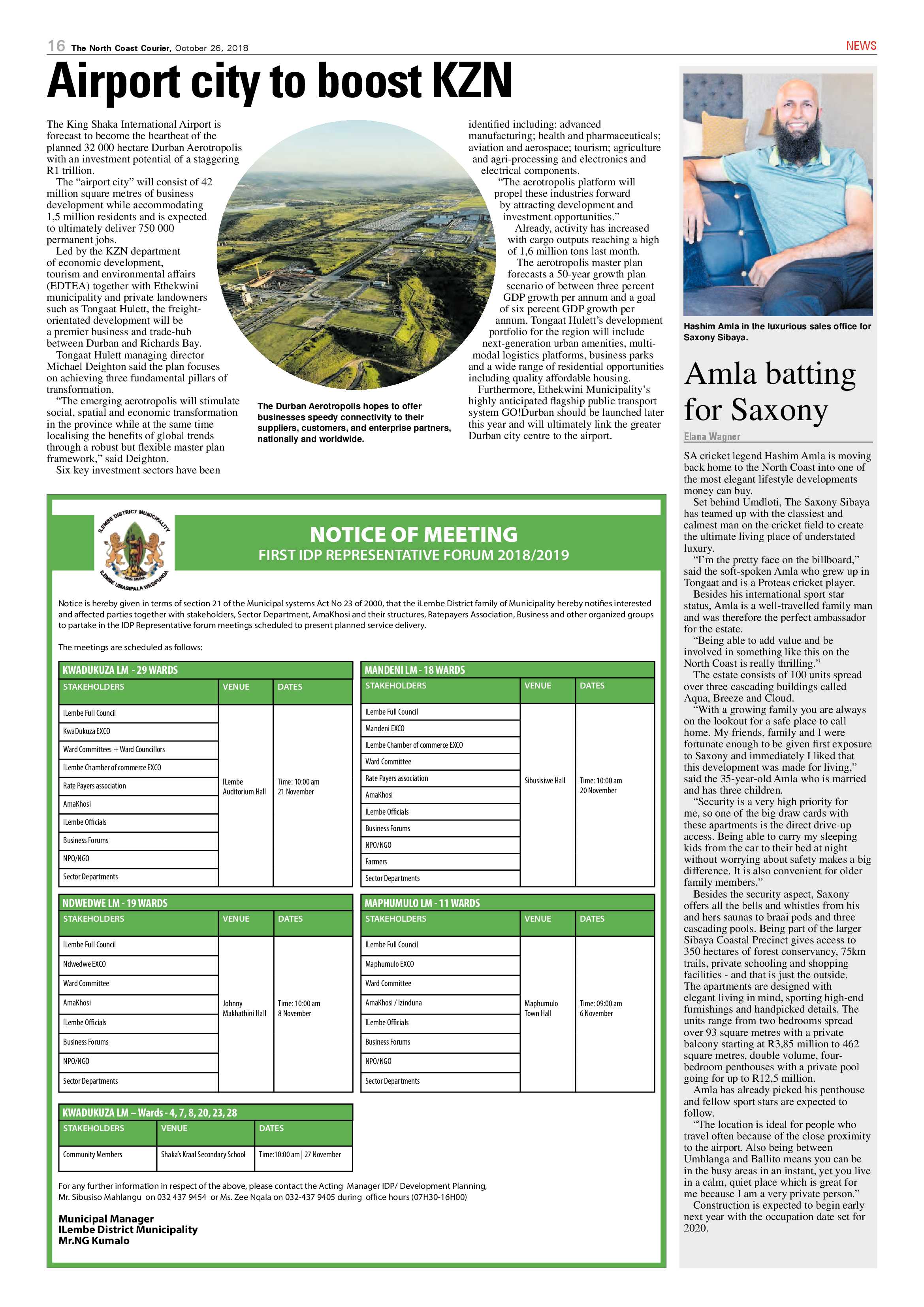 The North Coast Courier – 26 October 2018 page 16