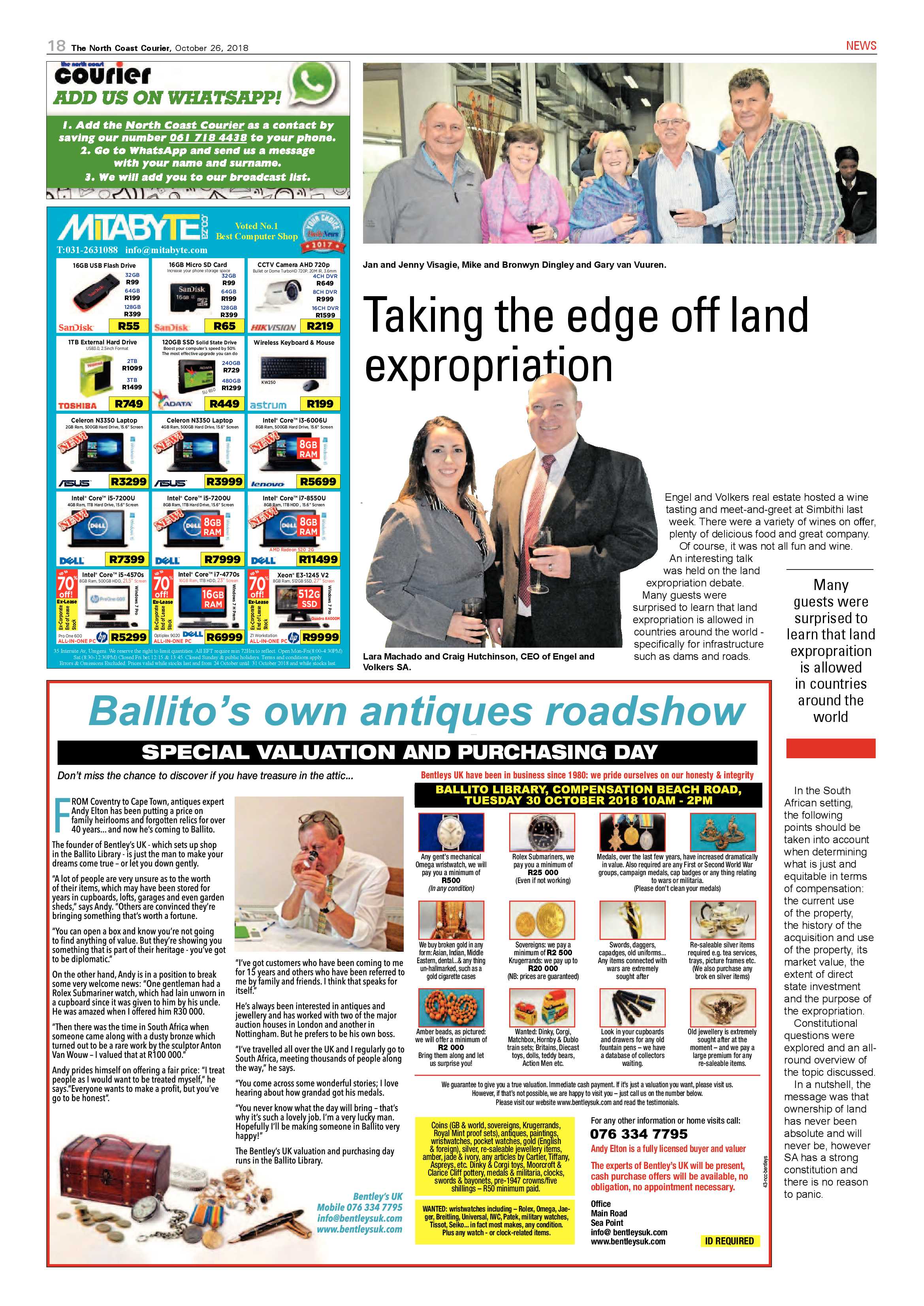 The North Coast Courier – 26 October 2018 page 18