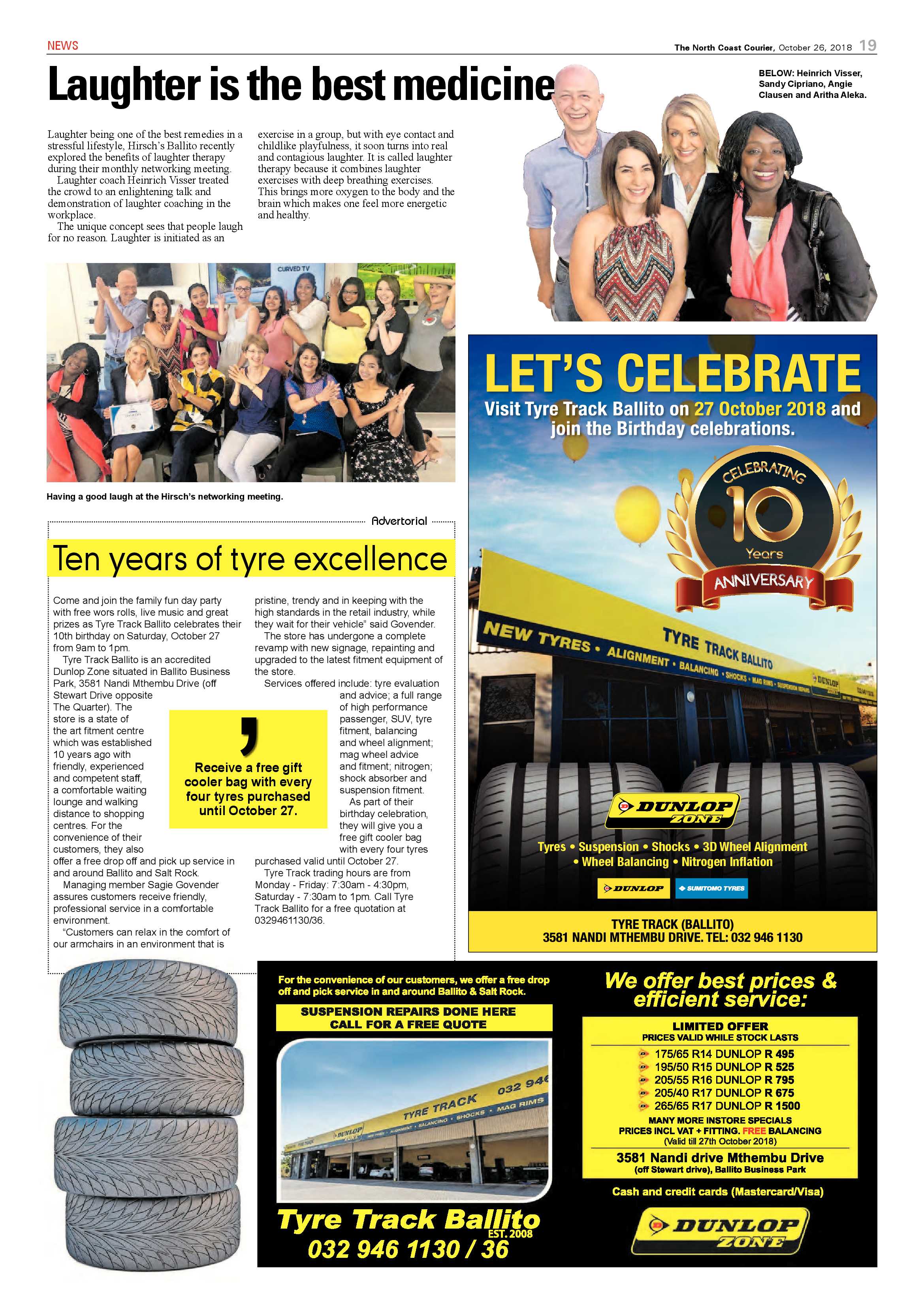 The North Coast Courier – 26 October 2018 page 19