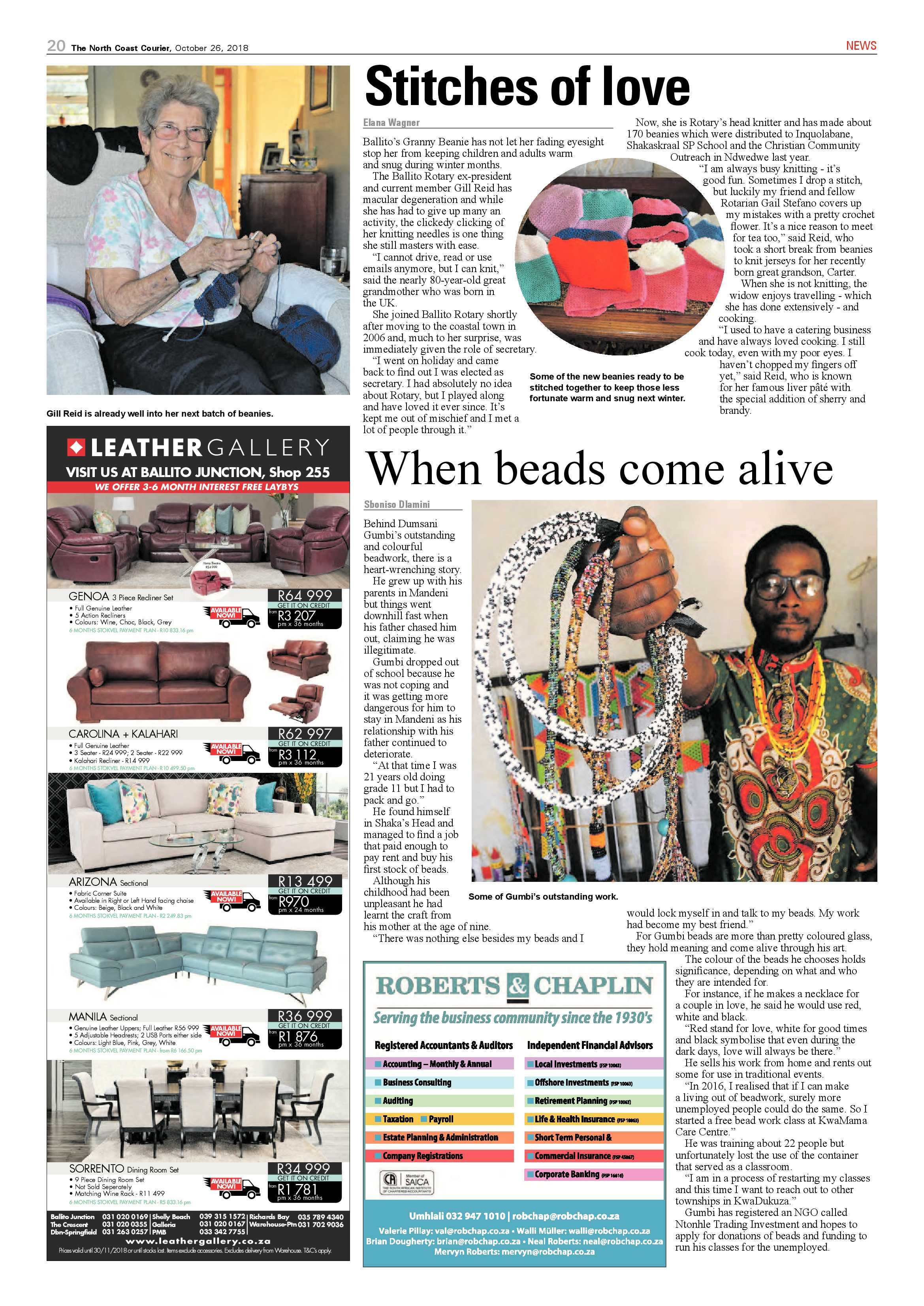 The North Coast Courier – 26 October 2018 page 20