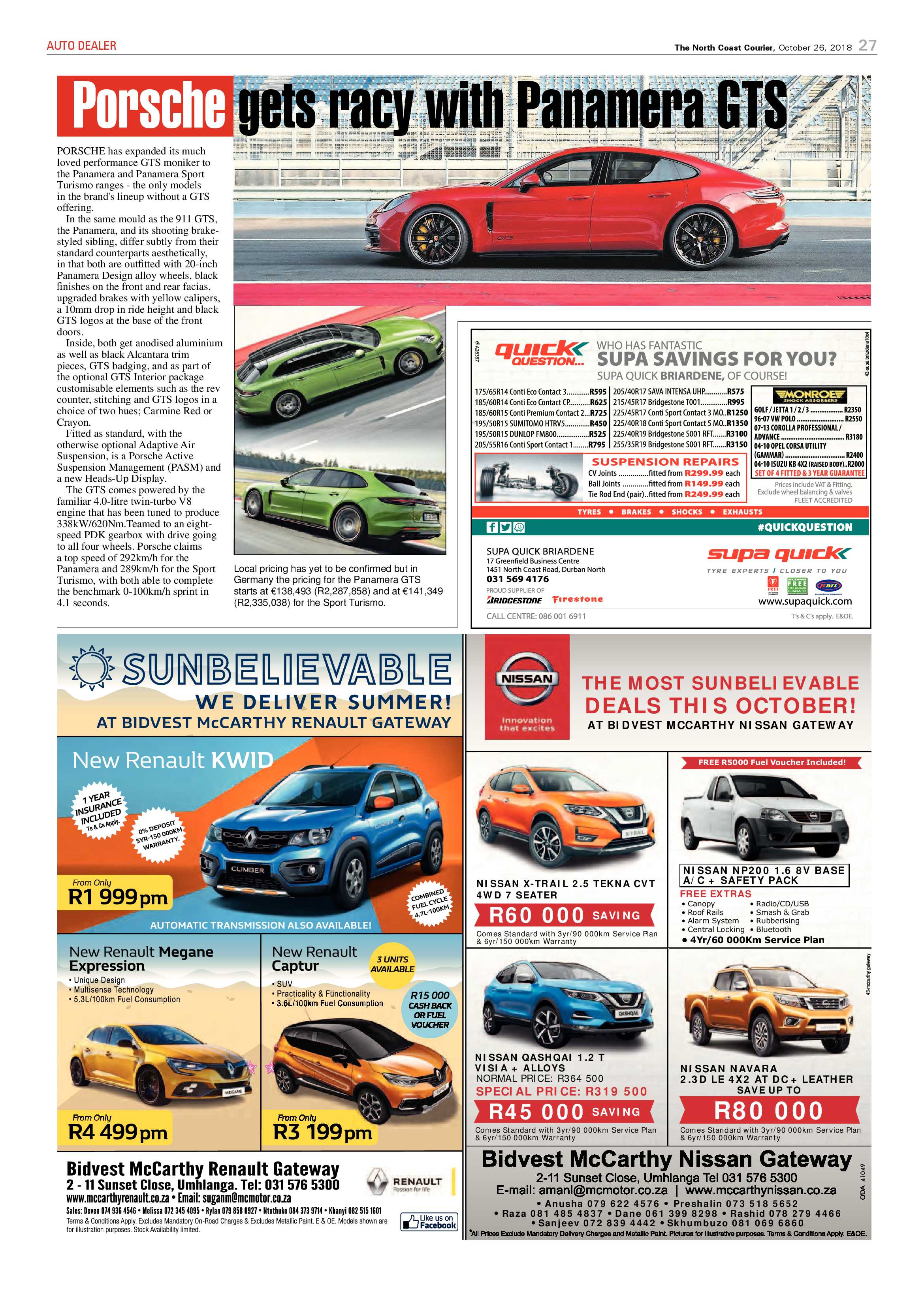 The North Coast Courier – 26 October 2018 page 27