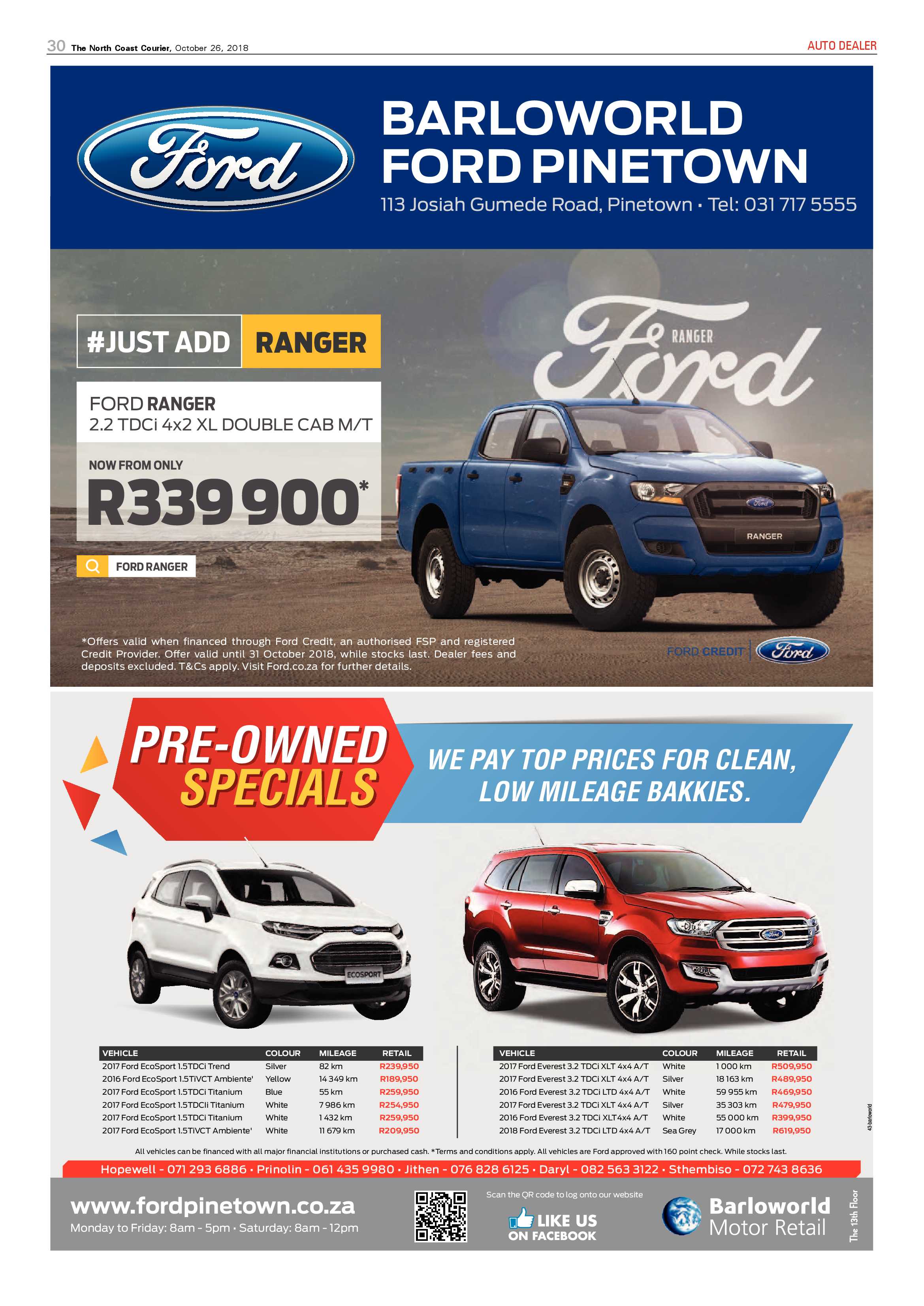 The North Coast Courier – 26 October 2018 page 30