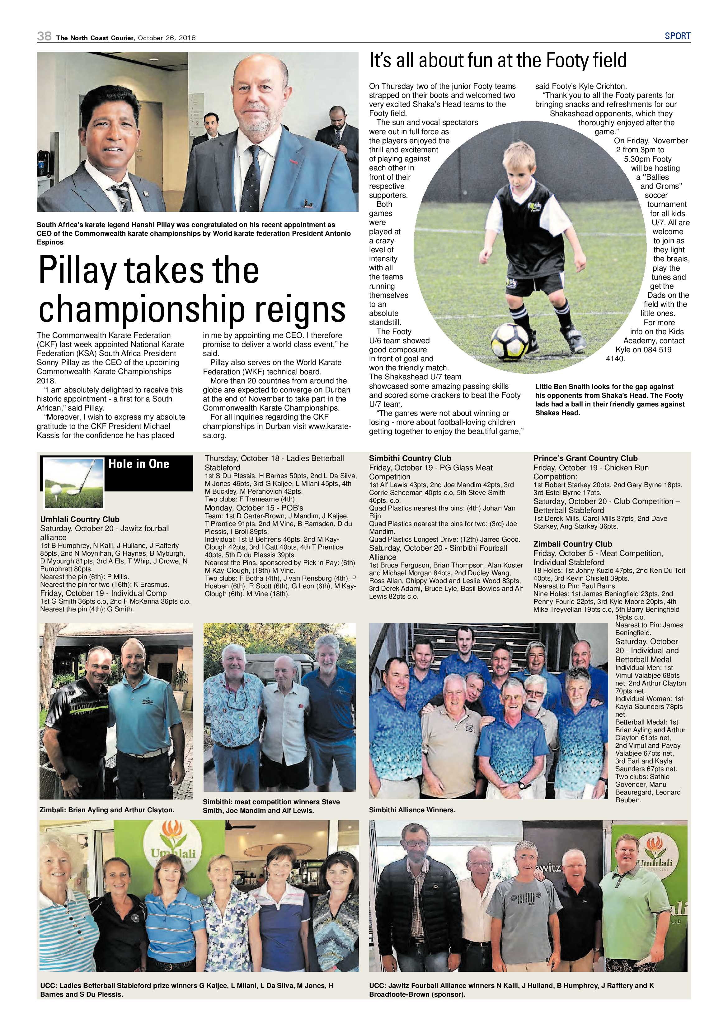 The North Coast Courier – 26 October 2018 page 38