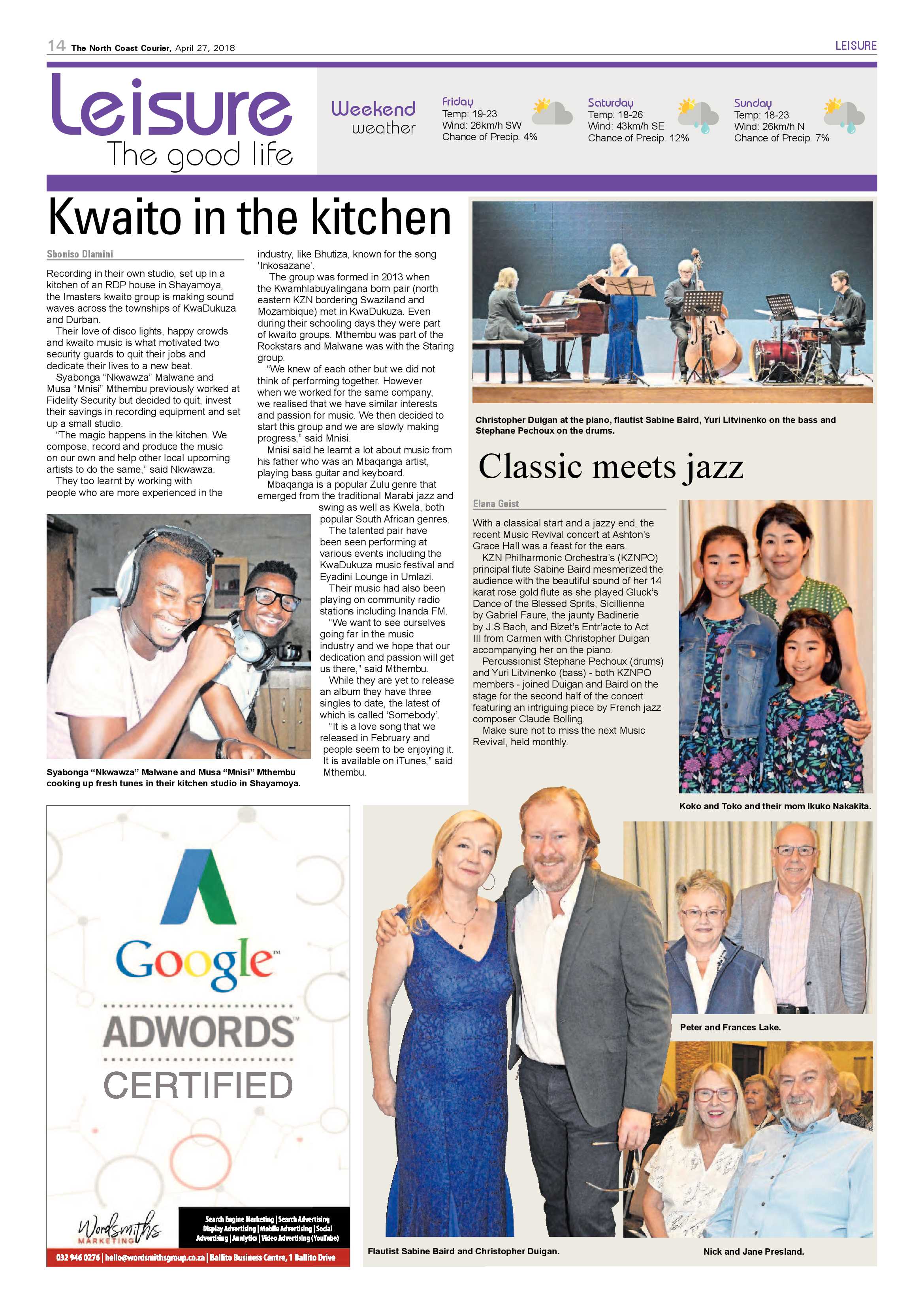 The North Coast Courier – 27 April 2018 page 14