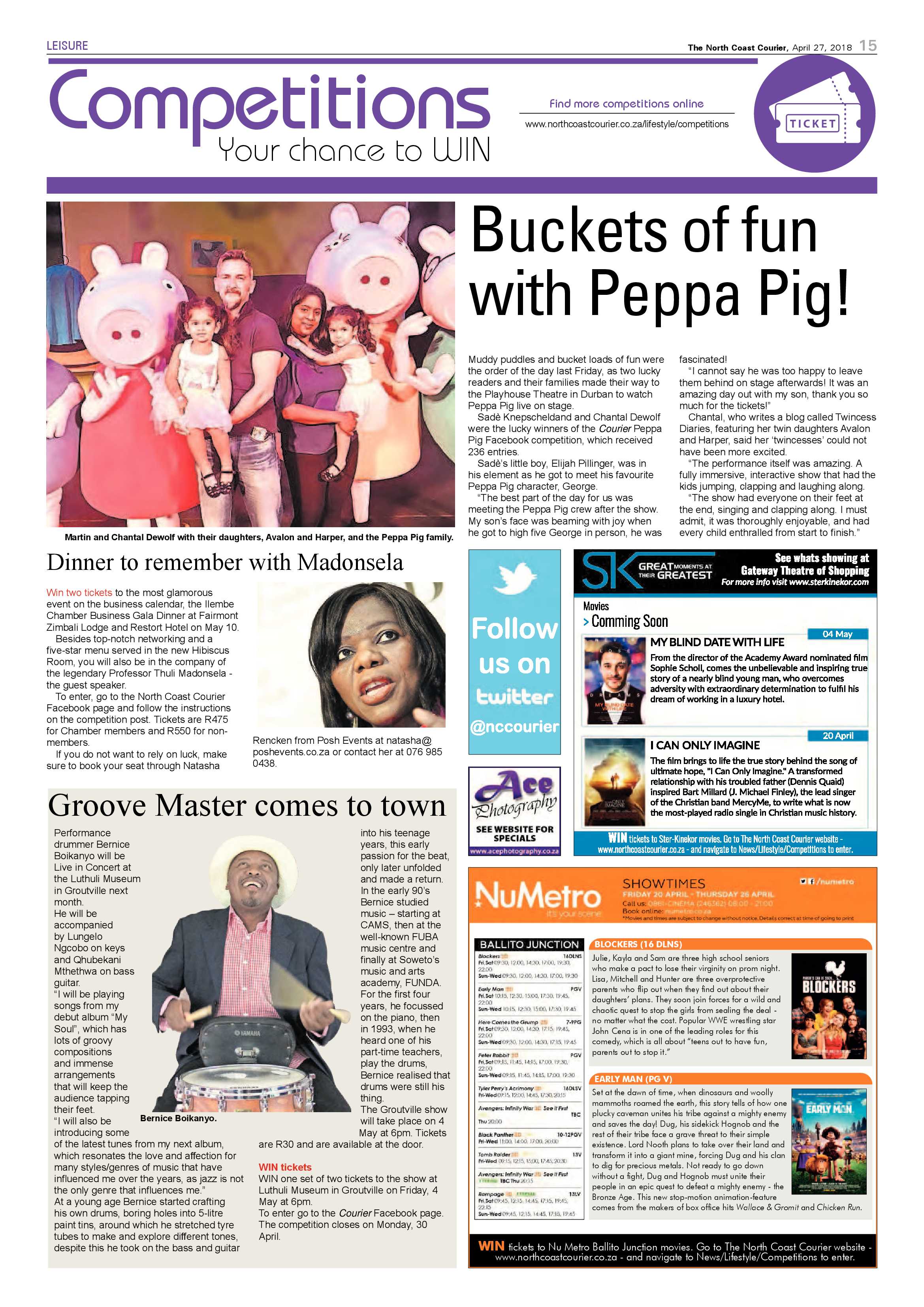 The North Coast Courier – 27 April 2018 page 15