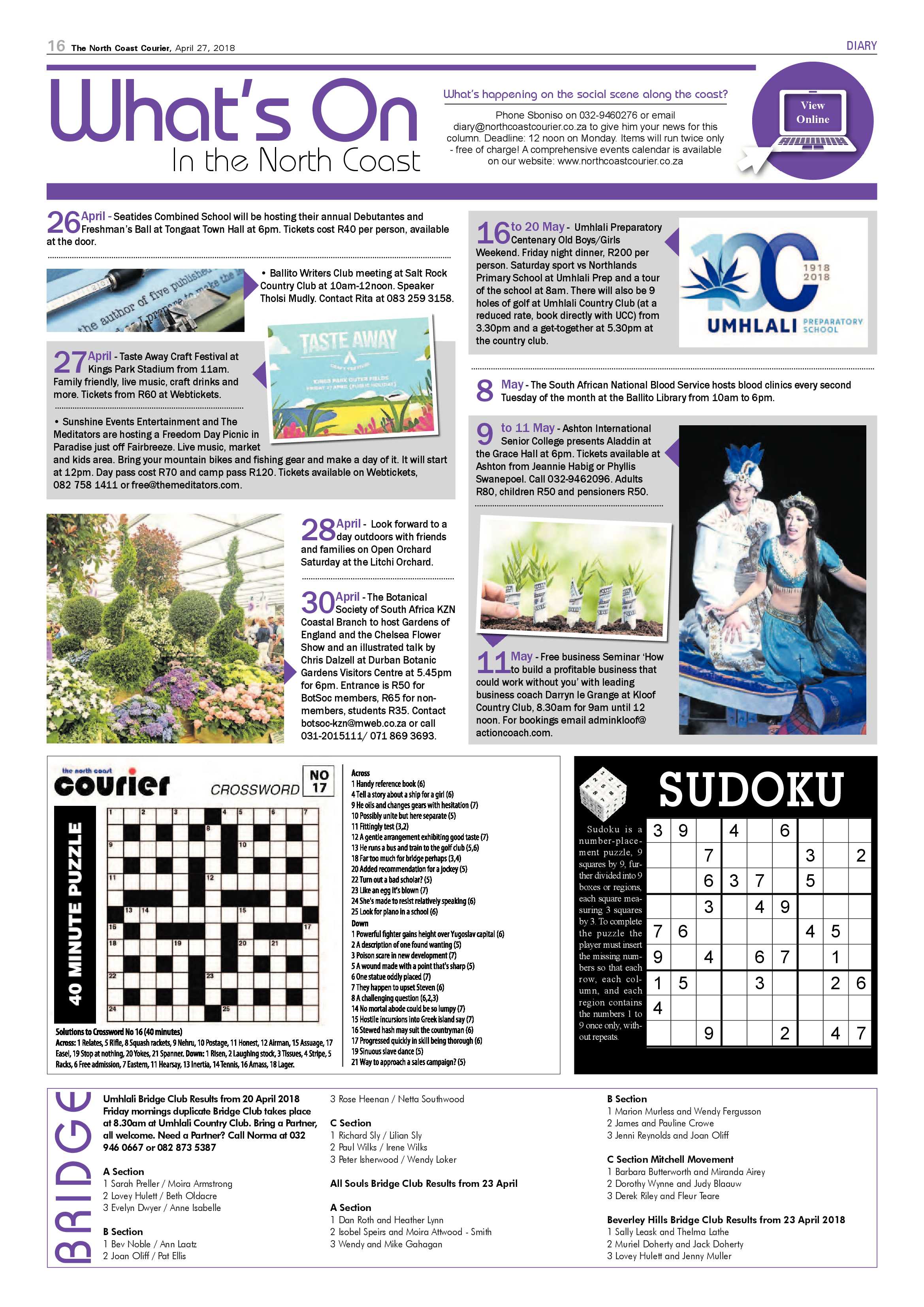 The North Coast Courier – 27 April 2018 page 16