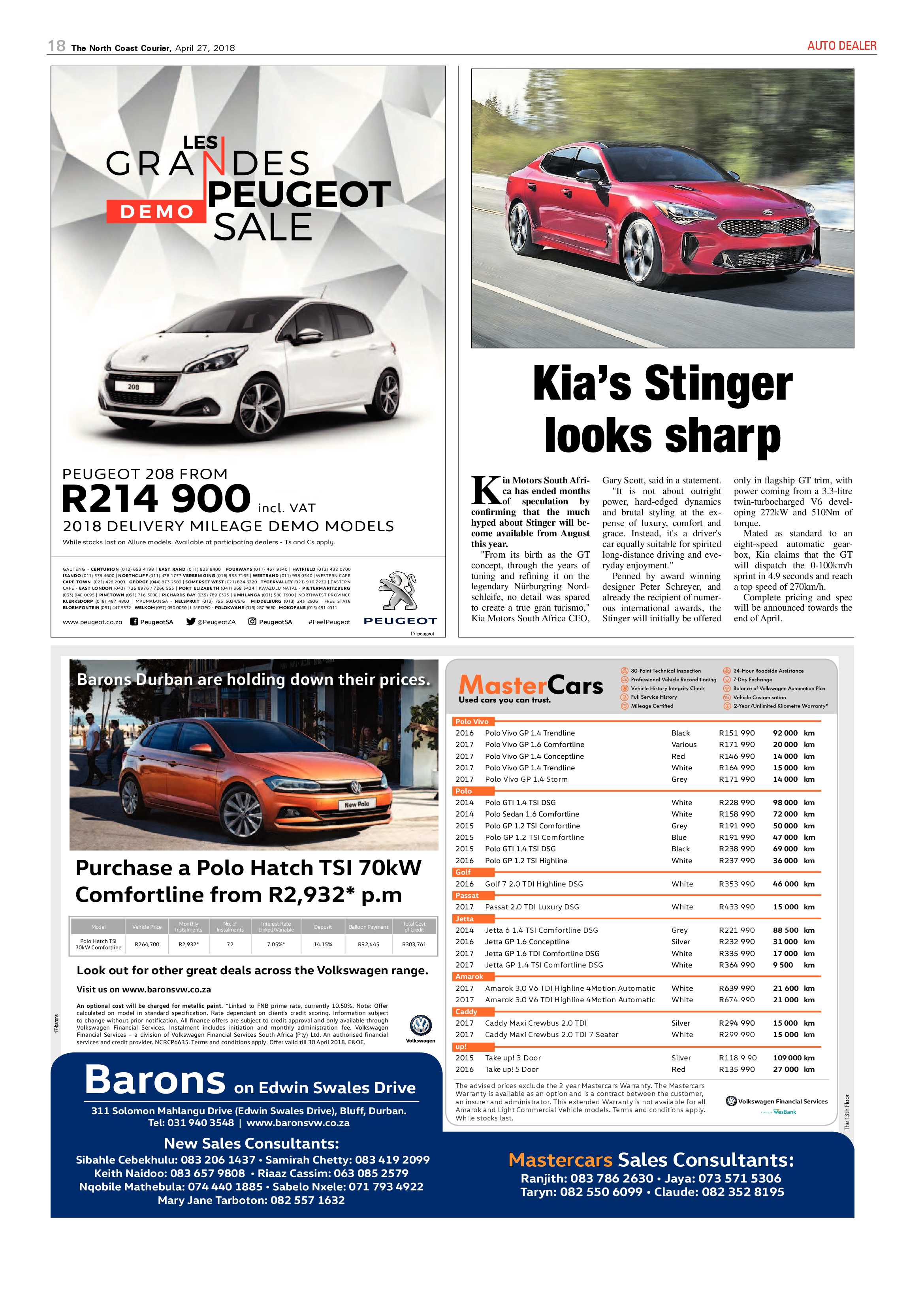 The North Coast Courier – 27 April 2018 page 18
