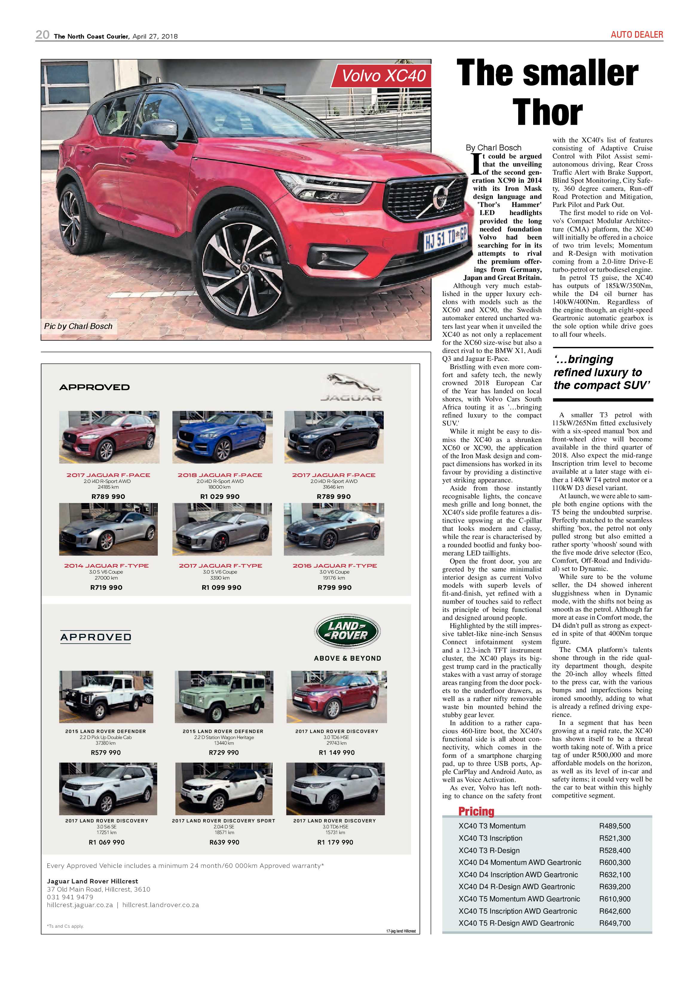 The North Coast Courier – 27 April 2018 page 20