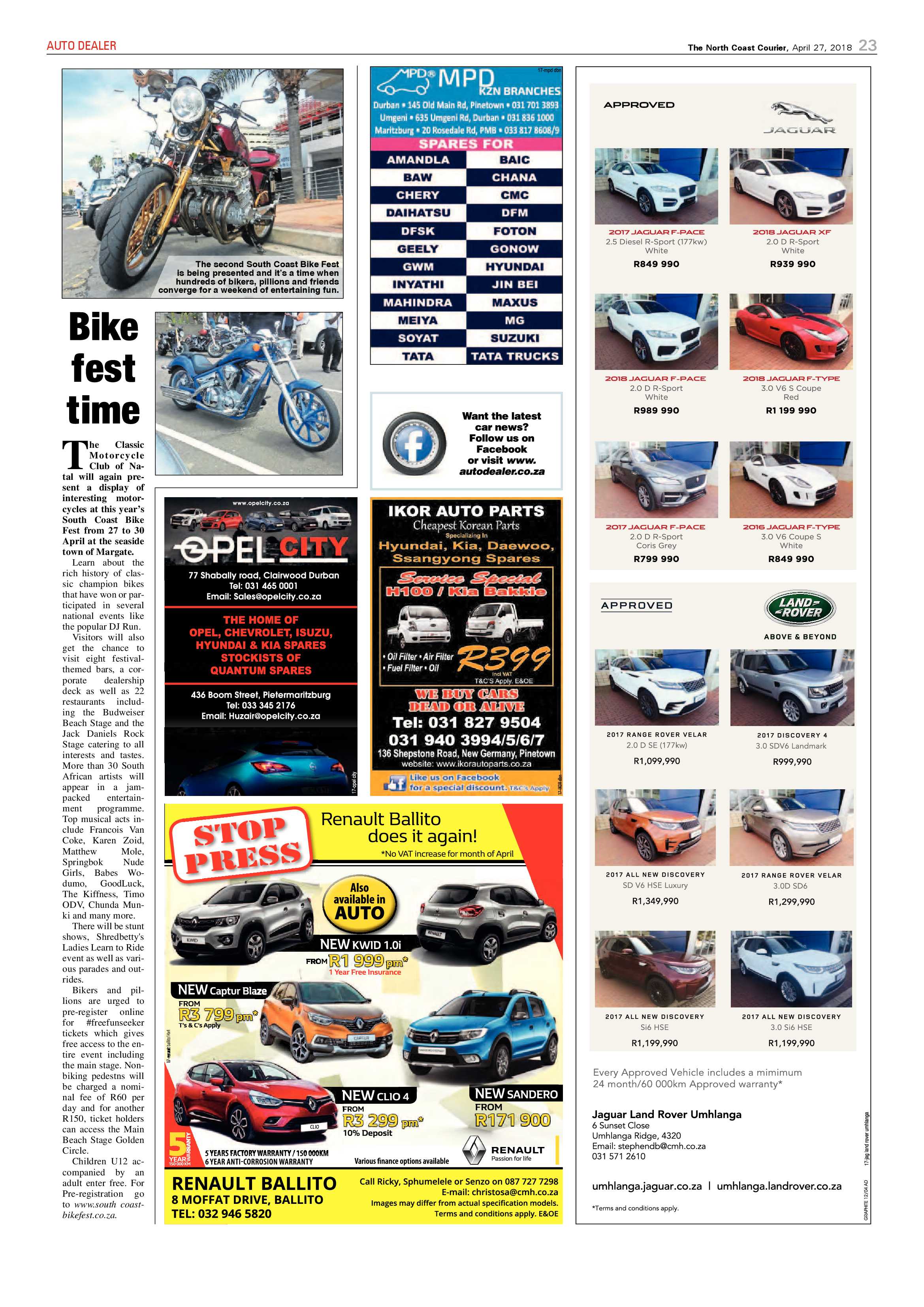 The North Coast Courier – 27 April 2018 page 23