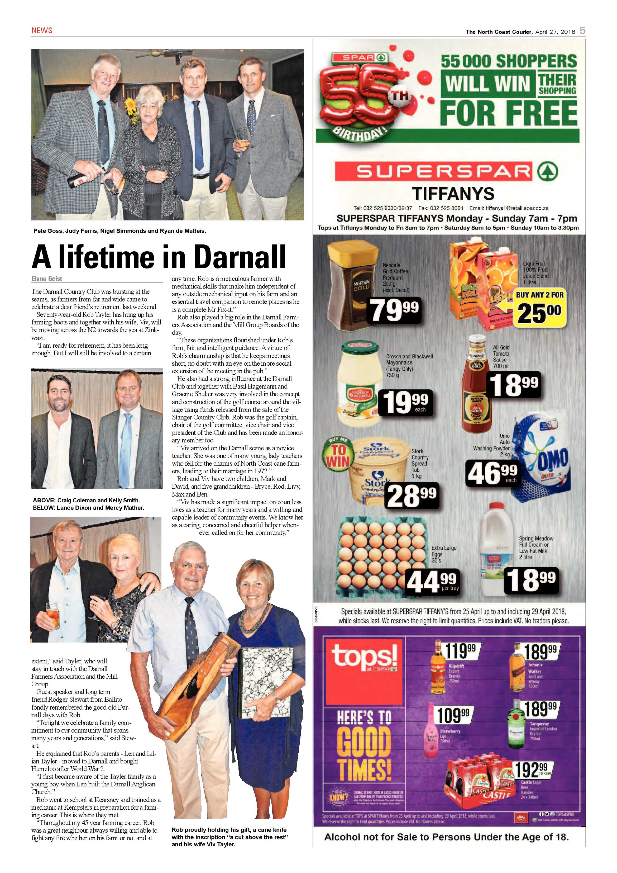 The North Coast Courier – 27 April 2018 page 5