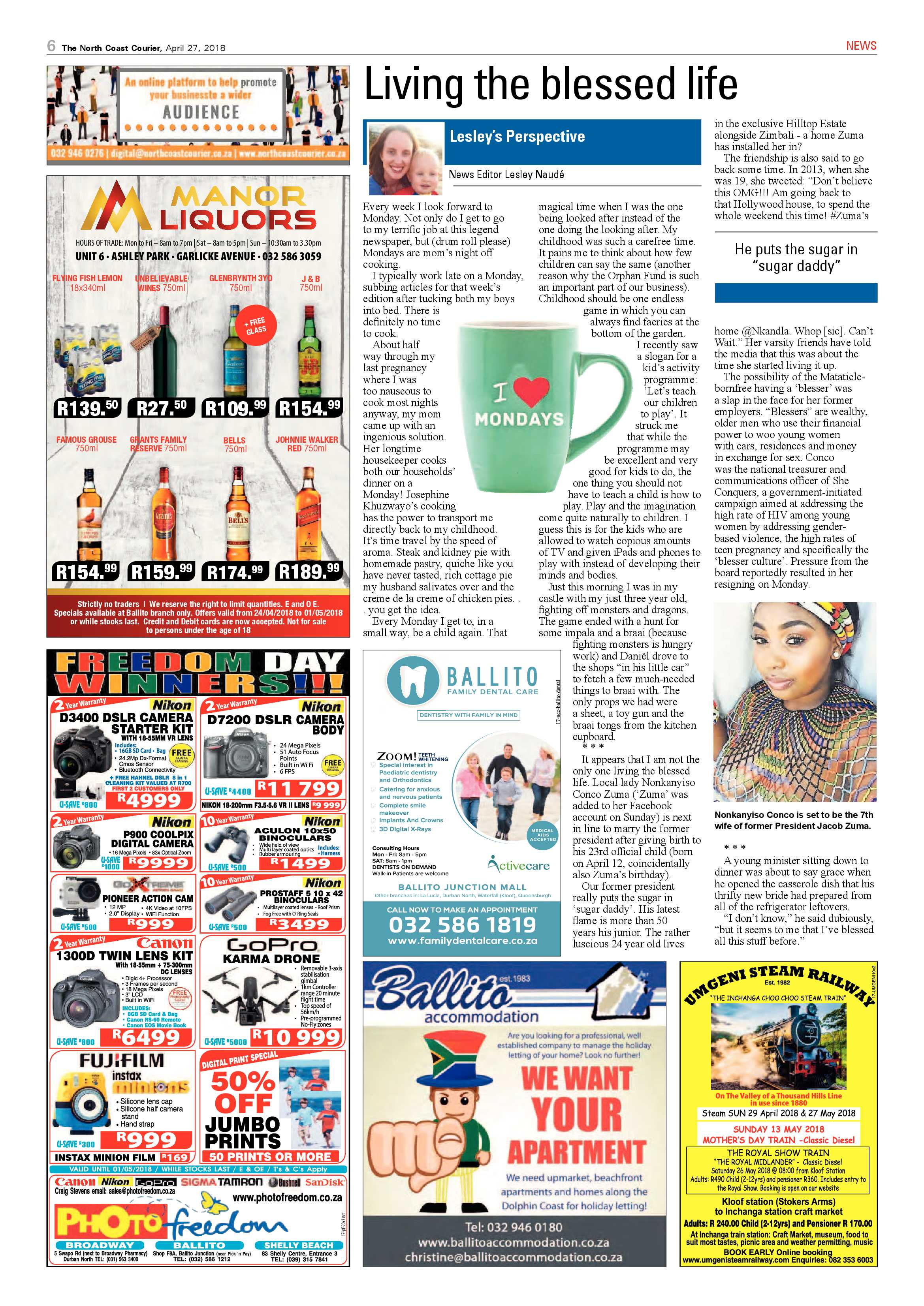 The North Coast Courier – 27 April 2018 page 6