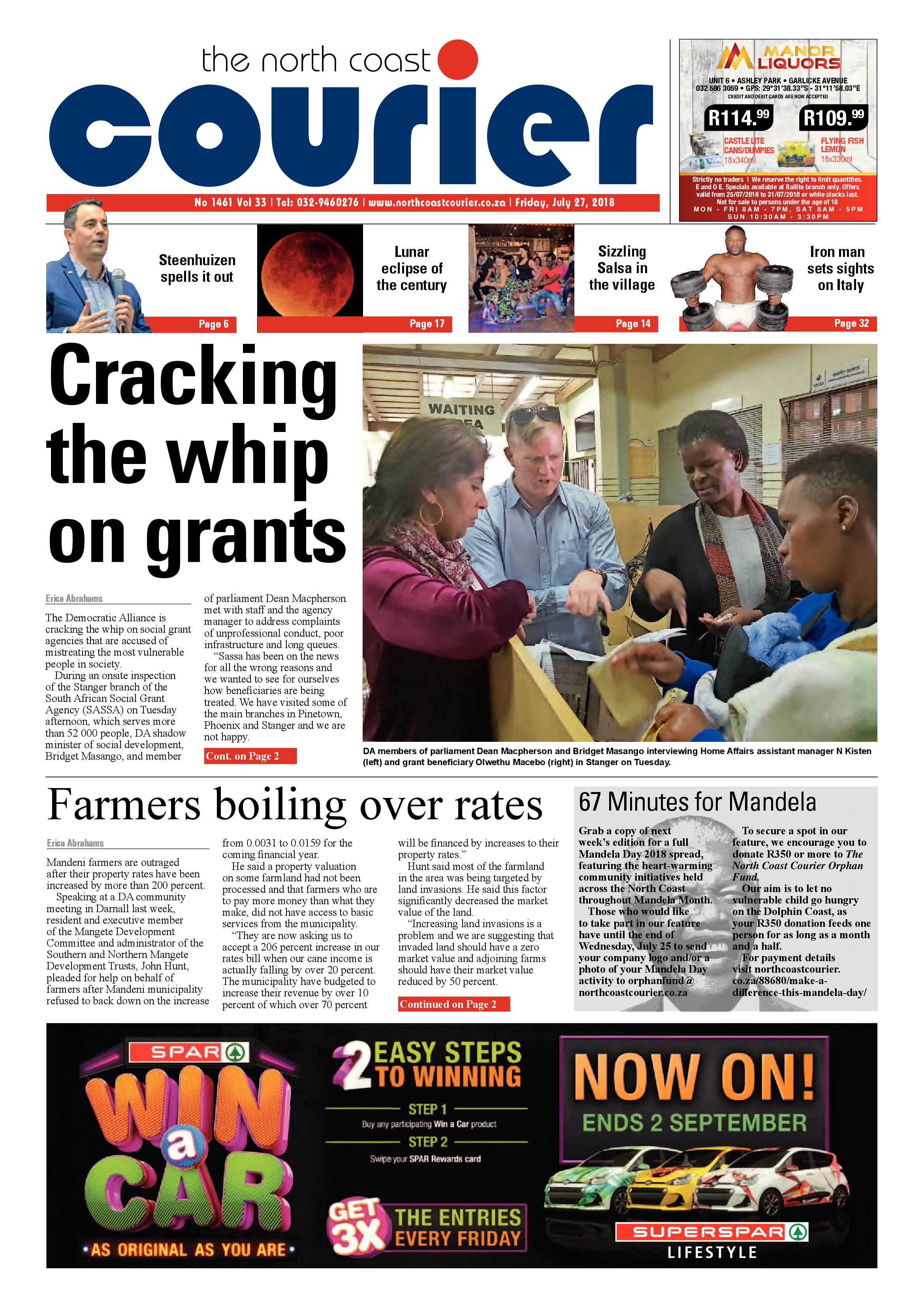 The North Coast Courier – 27 July 2018 page 1